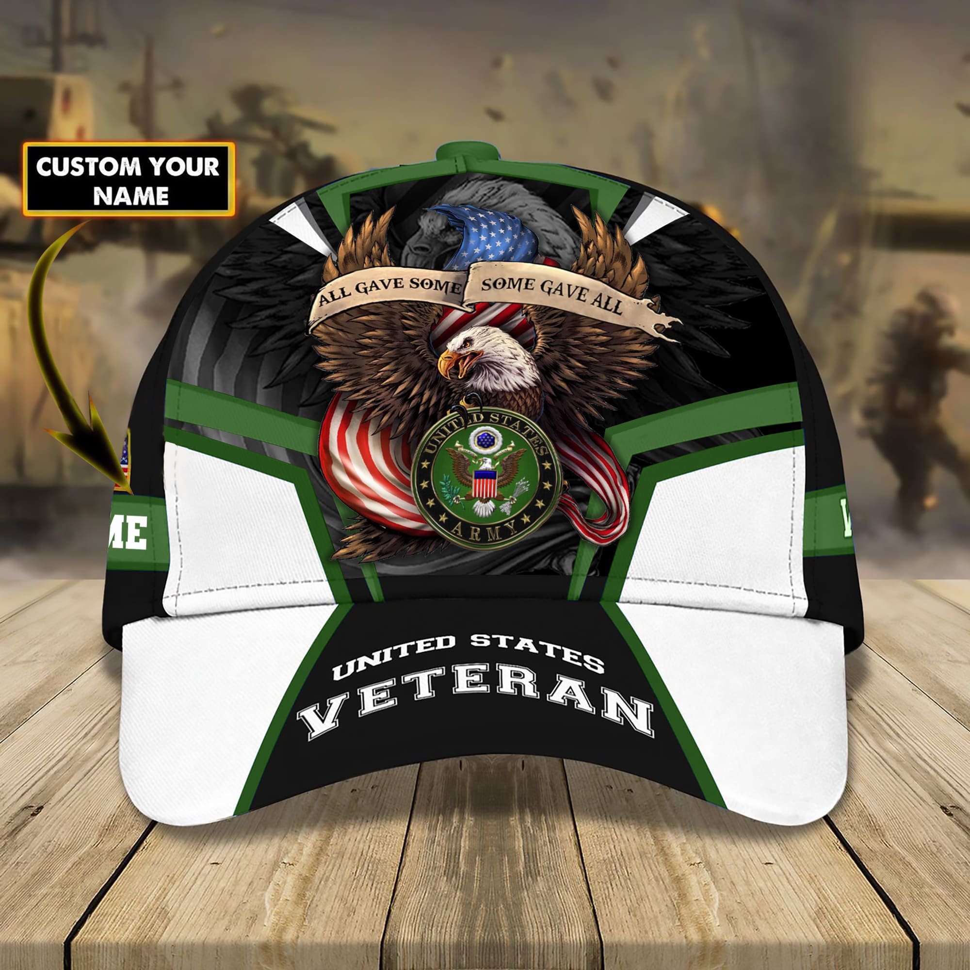 All Gave Some, Some Gave All US Military Hats Personalized | Brosvet