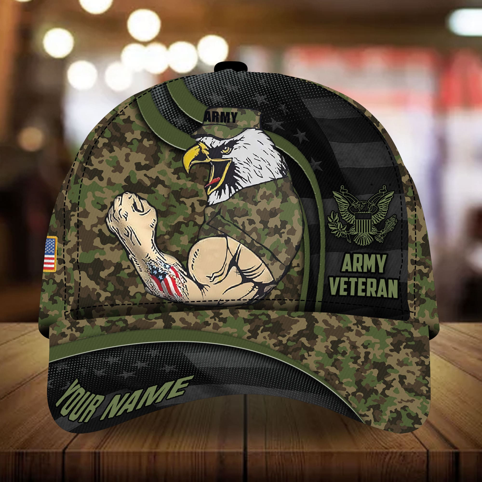 Best Premium Veteran Military Cap 3D Multicolor Personalized | Brosvet