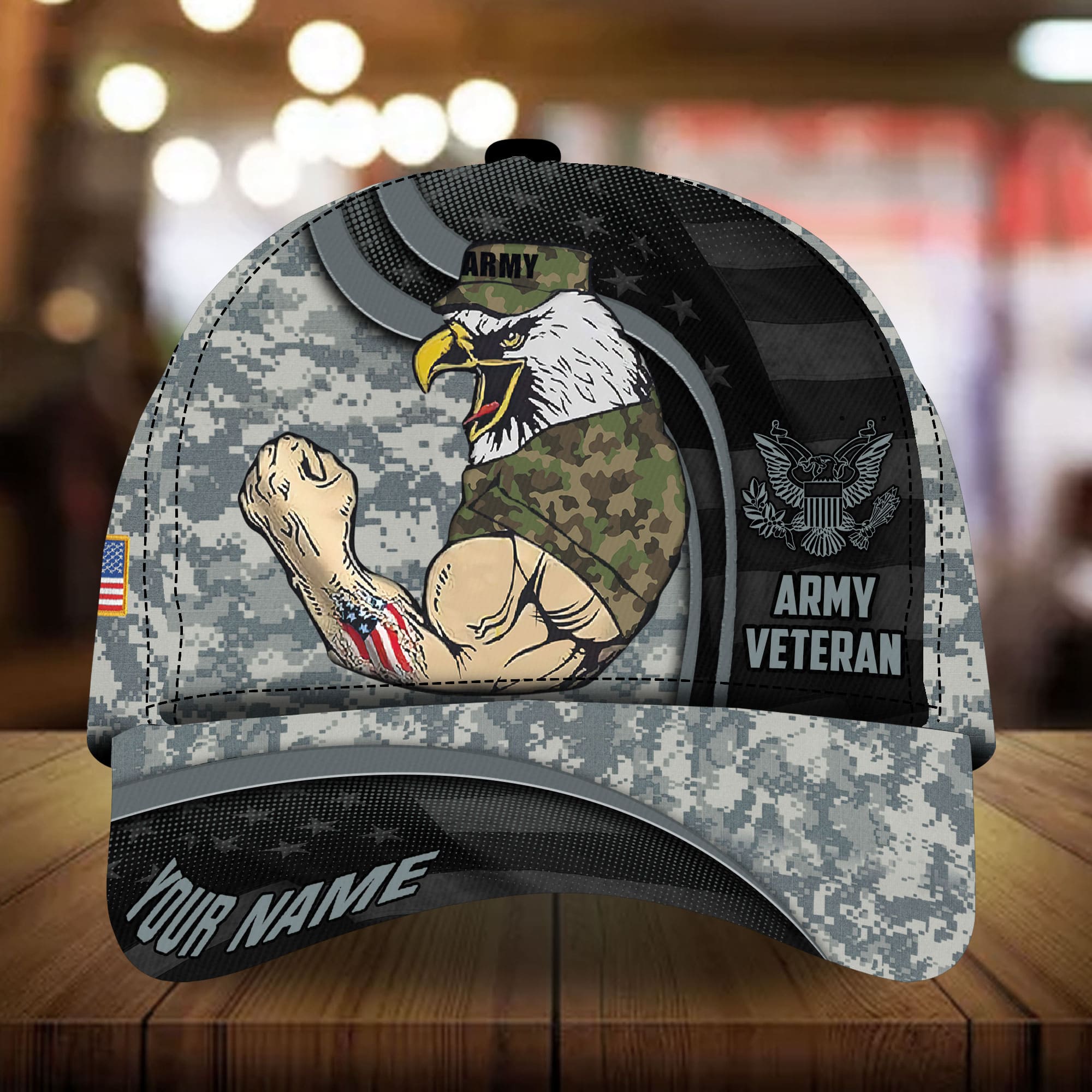 Best Premium Veteran Military Cap 3D Multicolor Personalized | Brosvet