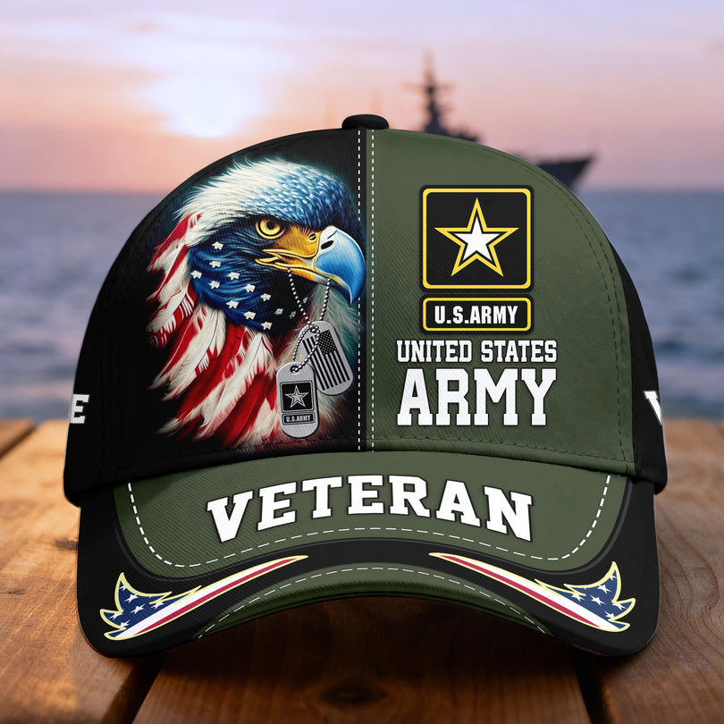 Custom Name Veterans Baseball Hat, Men's Cap, Personalized Men Cap, Gift Idea for Veterans Day, Memorial Day CAP0910202502