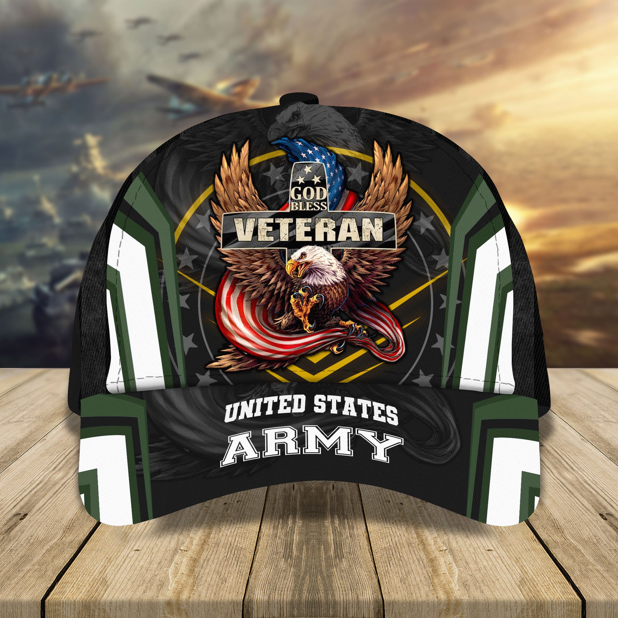 God Bless Veteran US Military Classis Cap 3D | Brosvet