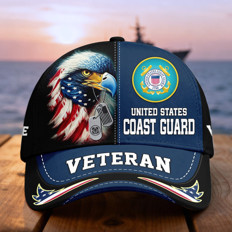 Custom Name Veterans Baseball Hat Personalized Men’s Cap Great Gift for Veterans Day Memorial Day CAP0910202504