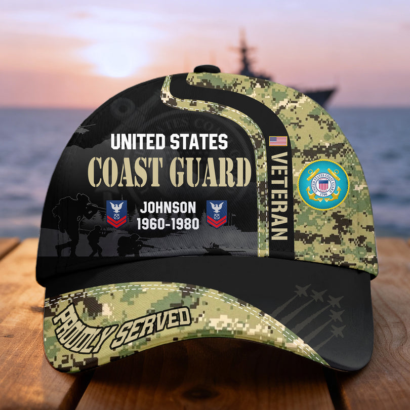 Custom Name & Rank Veterans Baseball Hat Personalized  Men’s Cap Great Gift for Veterans Day Memorial Day cap28102502
