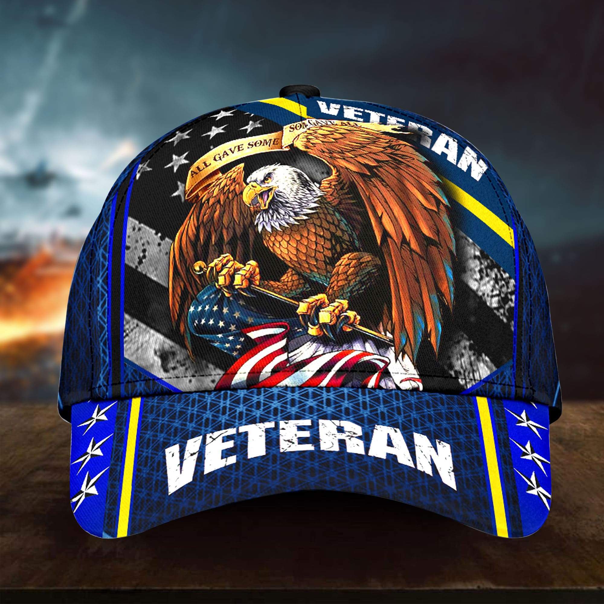 Premium Eagle U.S Veteran Cap 3D Multicolor Personalized