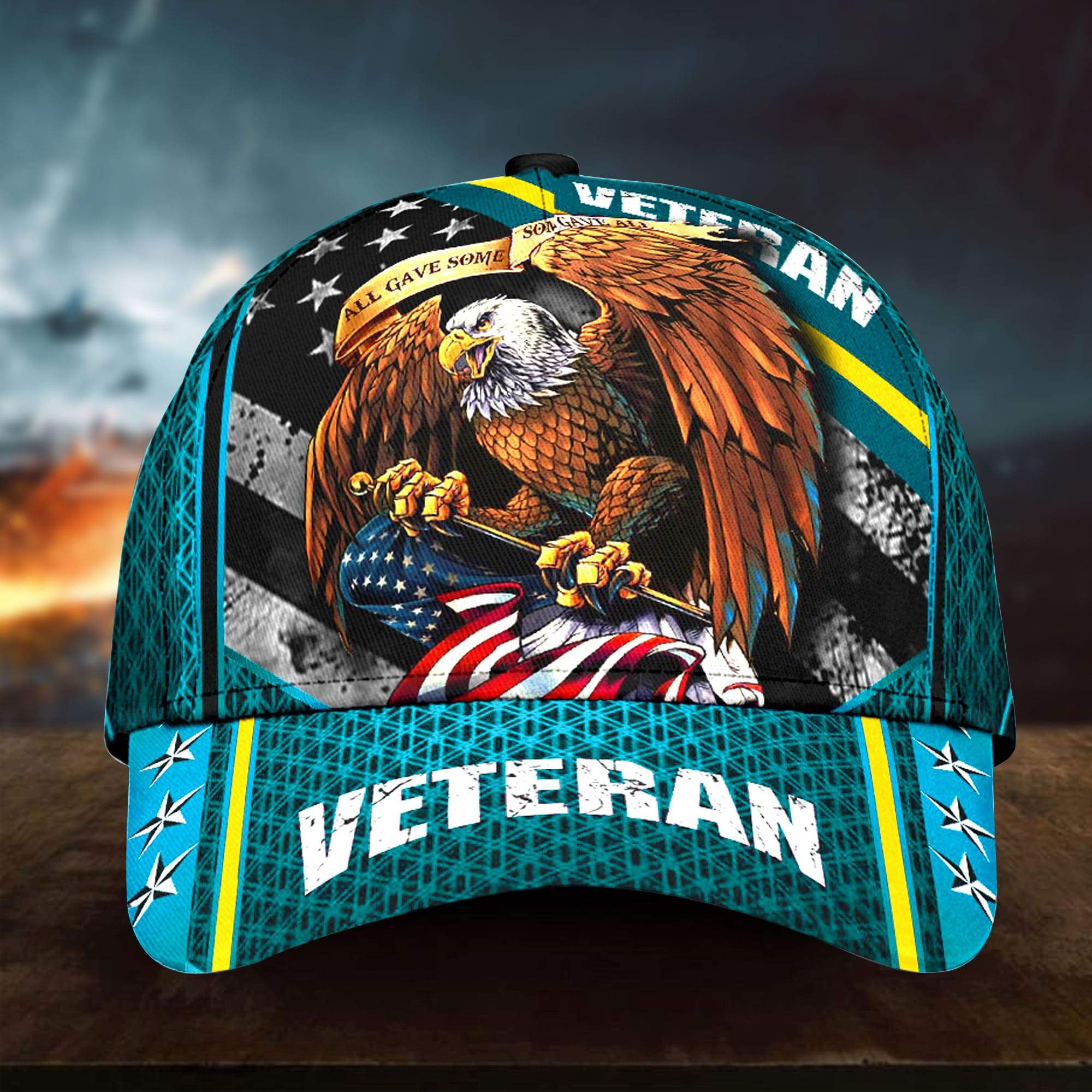 Premium Eagle U.S Veteran Cap 3D Multicolor Personalized