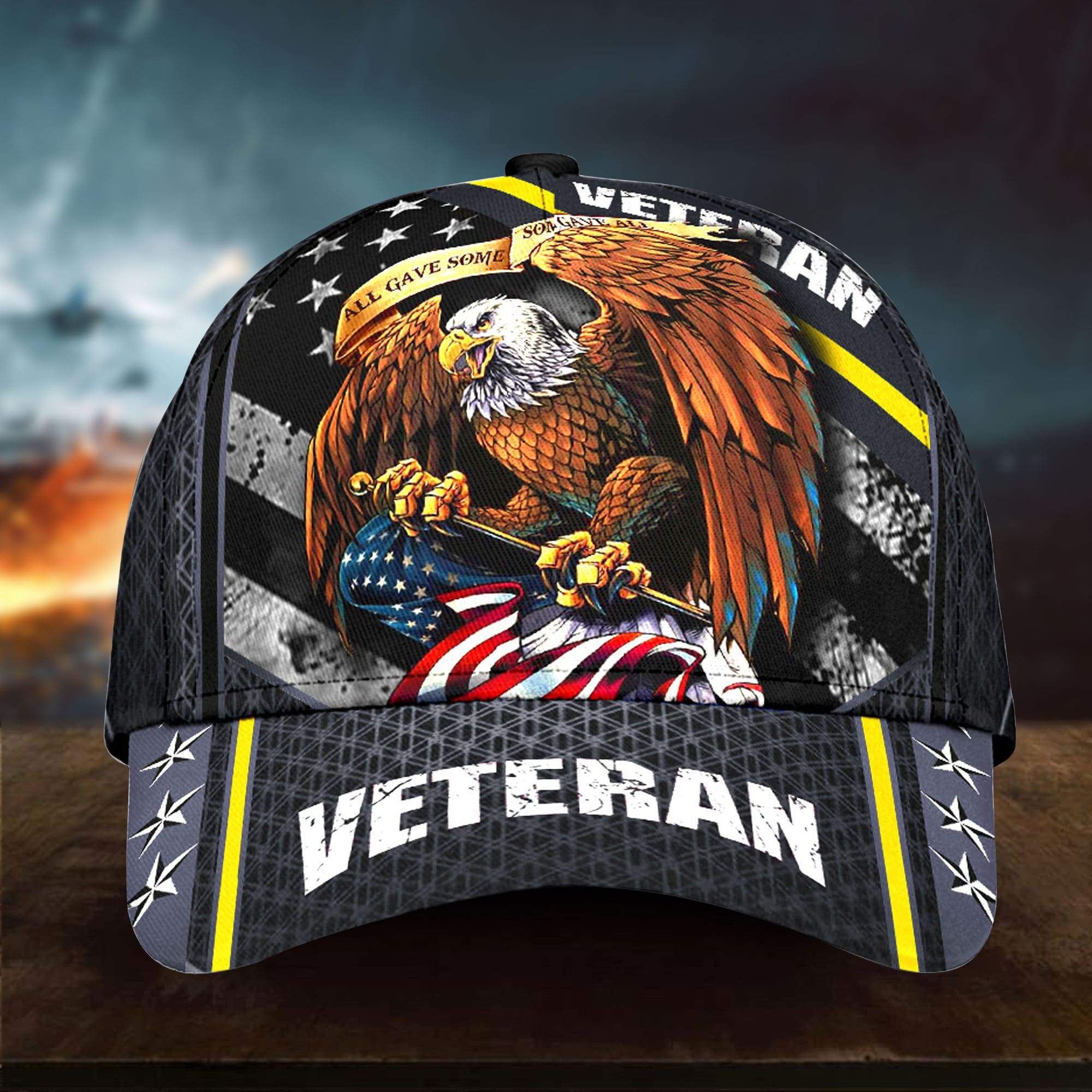 Premium Eagle U.S Veteran Cap 3D Multicolor Personalized