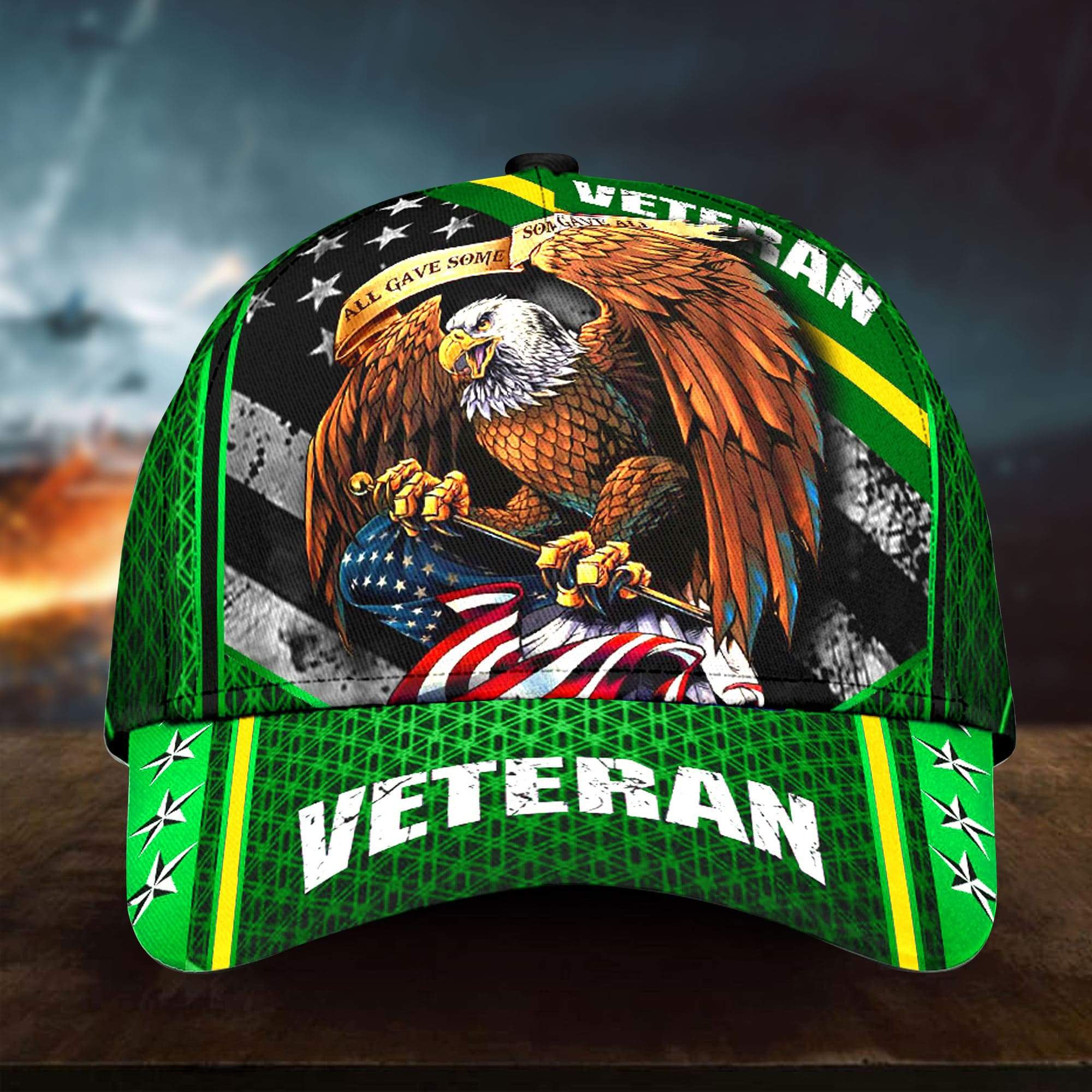 Premium Eagle U.S Veteran Cap 3D Multicolor Personalized