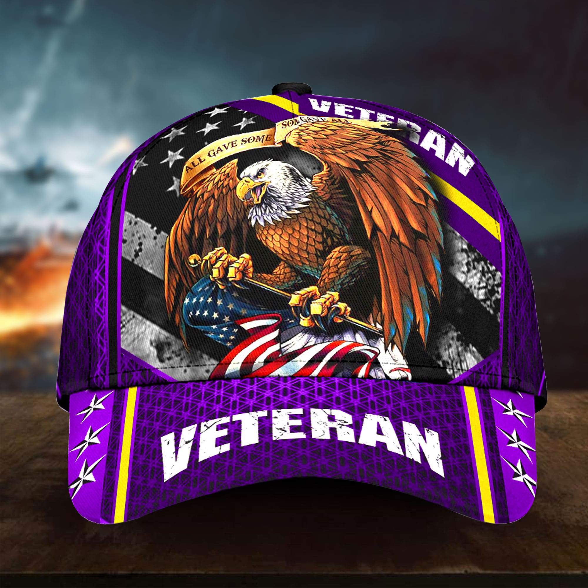 Premium Eagle U.S Veteran Cap 3D Multicolor Personalized