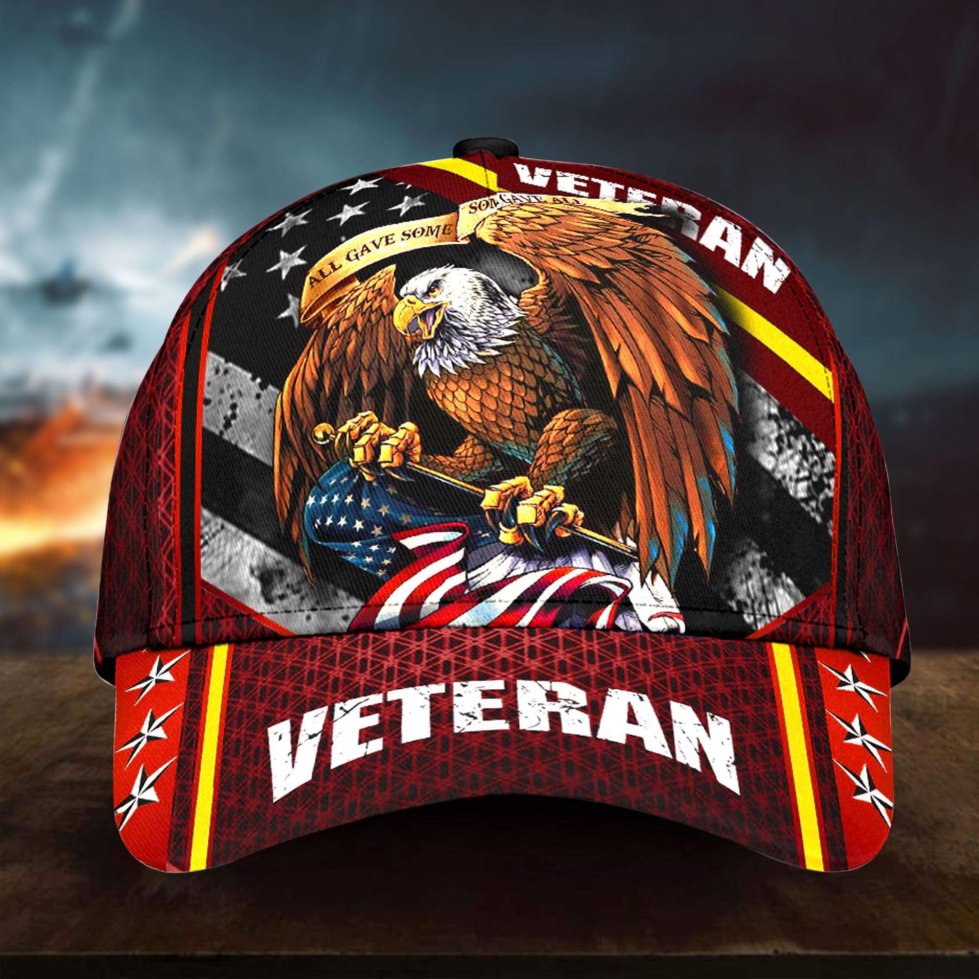 Premium Eagle U.S Veteran Cap 3D Multicolor Personalized
