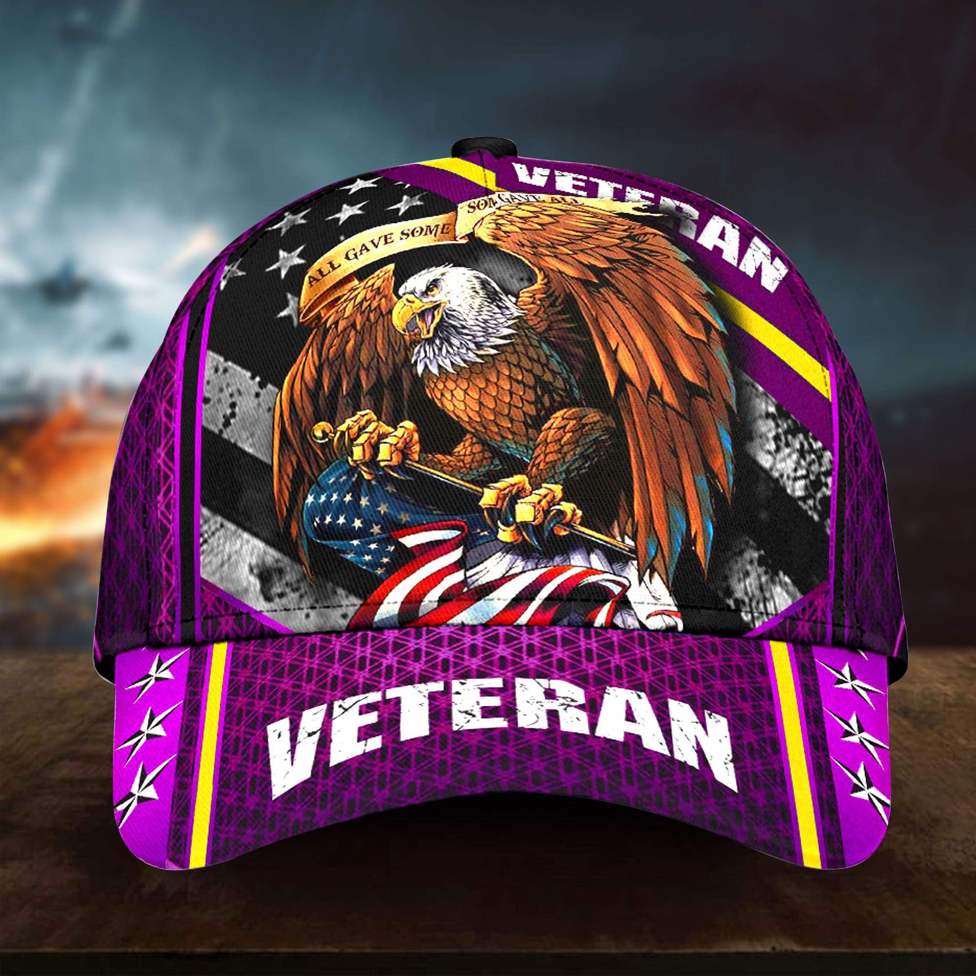 Premium Eagle U.S Veteran Cap 3D Multicolor Personalized