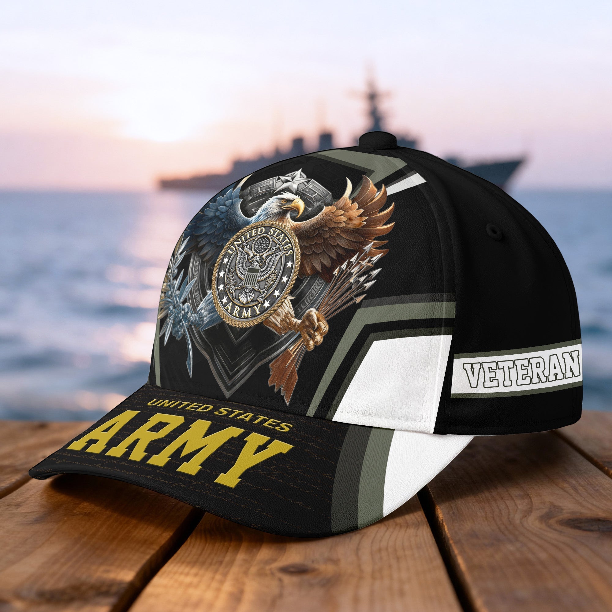 Custom Name Veterans Baseball Hat - Men's Cap, Personalized Men Cap, Gift Idea for Veterans Day, Memorial Day CAP0910202501