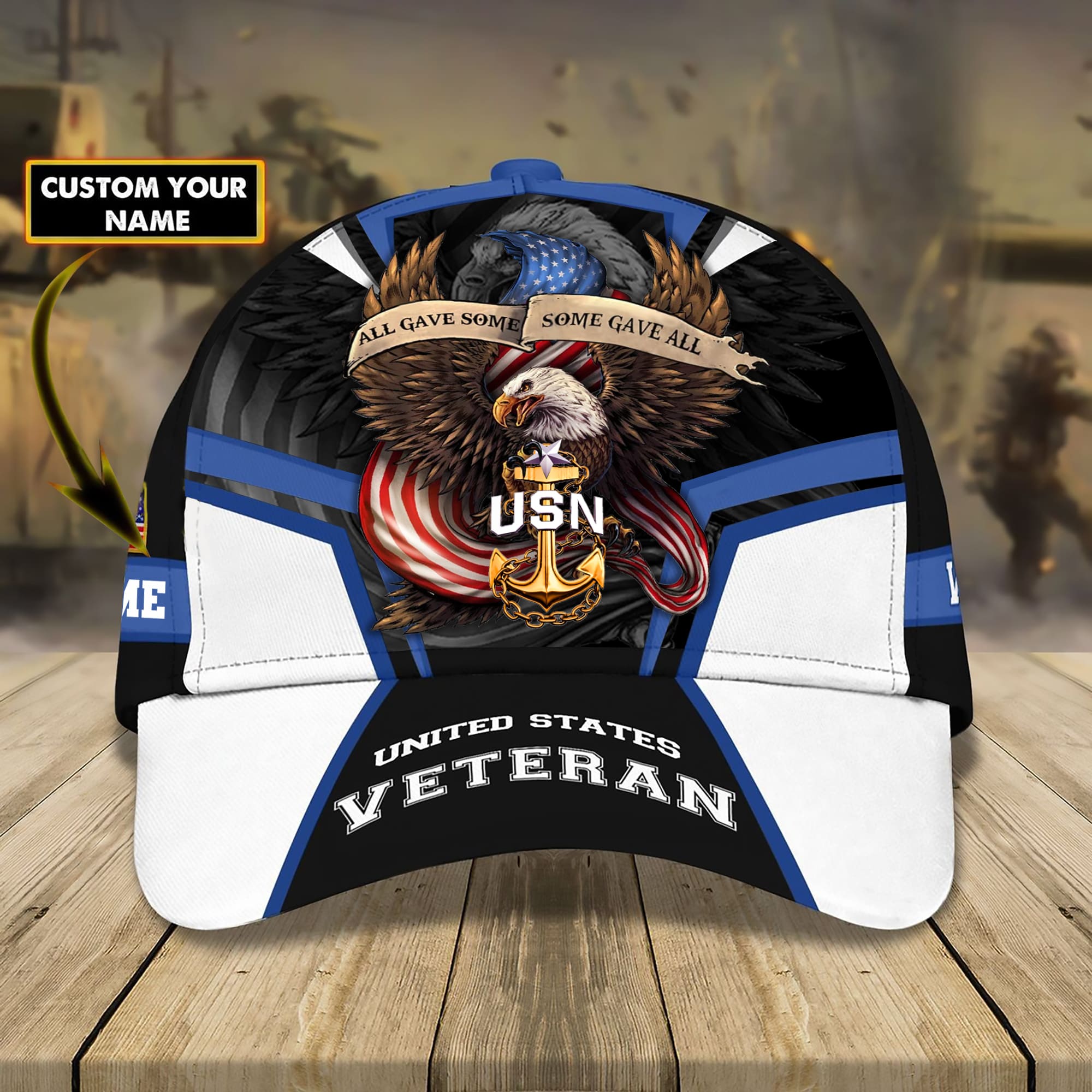 All Gave Some, Some Gave All US Military Hats Personalized | Brosvet