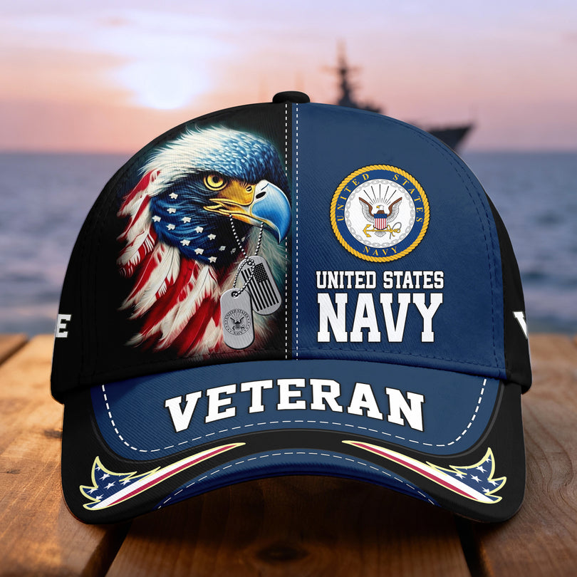 Custom Name Veterans Baseball Hat, Men's Cap, Personalized Men Cap, Gift Idea for Veterans Day, Memorial Day CAP0910202502