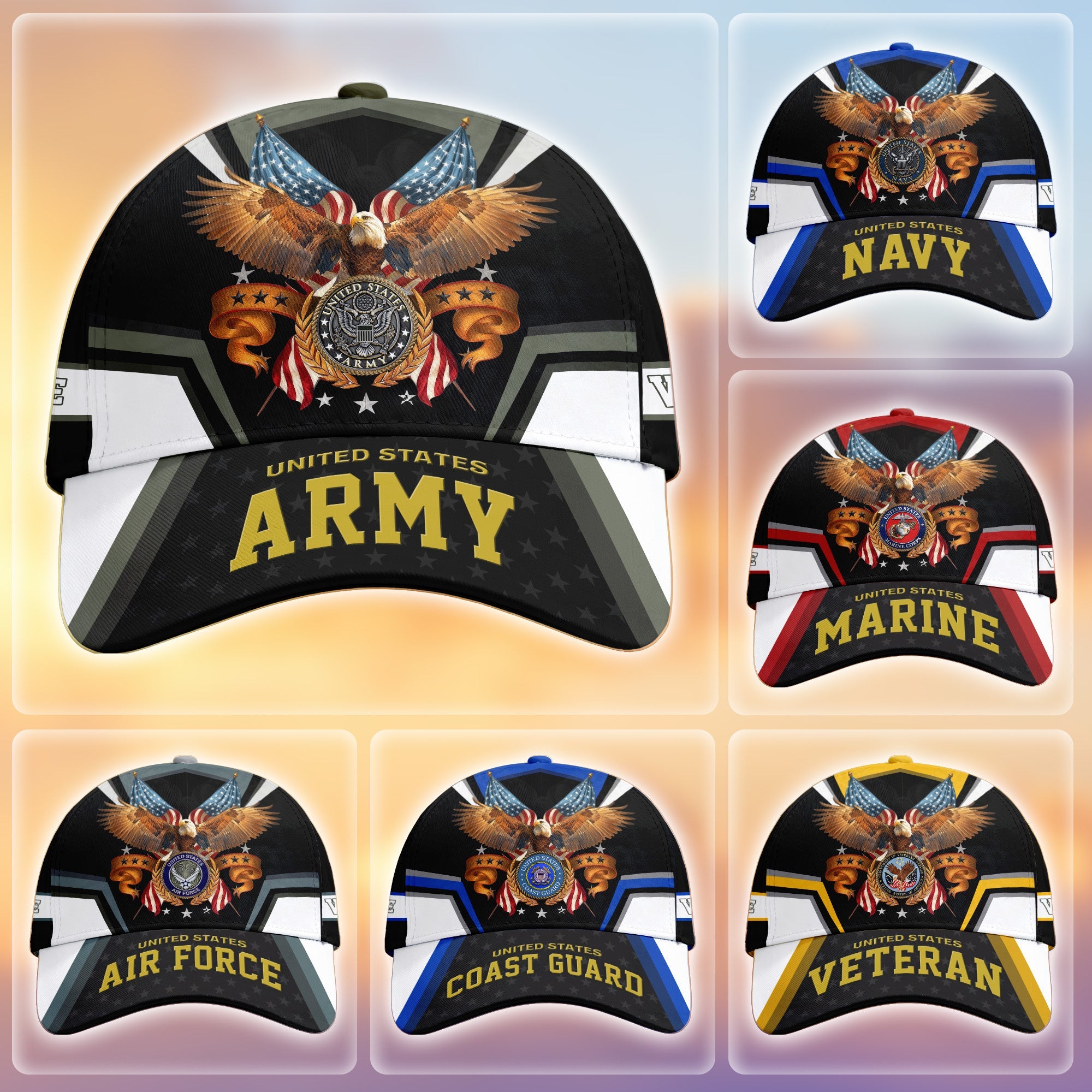 Custom Name Veterans Baseball Hat, Men's Cap, Personalized Men Cap, Gift Idea for Veterans Day, Memorial Day CAP0910202502