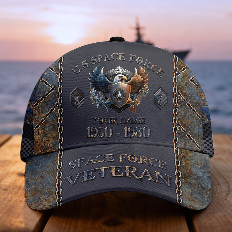 Custom Name Rank Veterans Baseball Hat Personalized Men’s Cap Great Gift for Veterans Day Memorial Day CAP1110202501