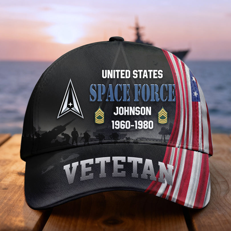 Custom Name & Rank Veterans Baseball Hat Personalized  Men’s Cap Great Gift for Veterans Day Memorial Day CAP28102501