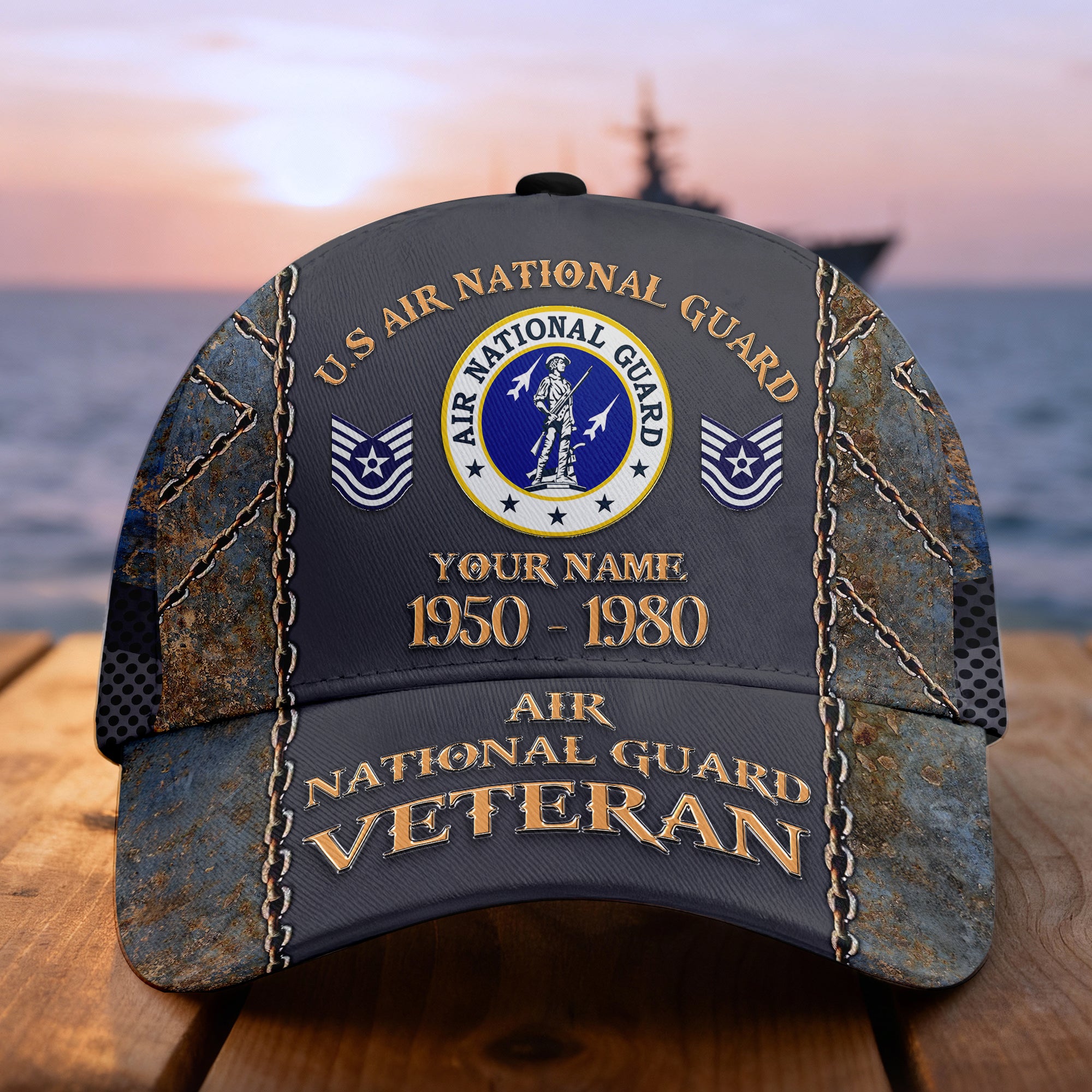 Custom Name & Rank Veterans Baseball Hat Personalized  Men’s Cap Great Gift for Veterans Day Memorial Day CAP27102025