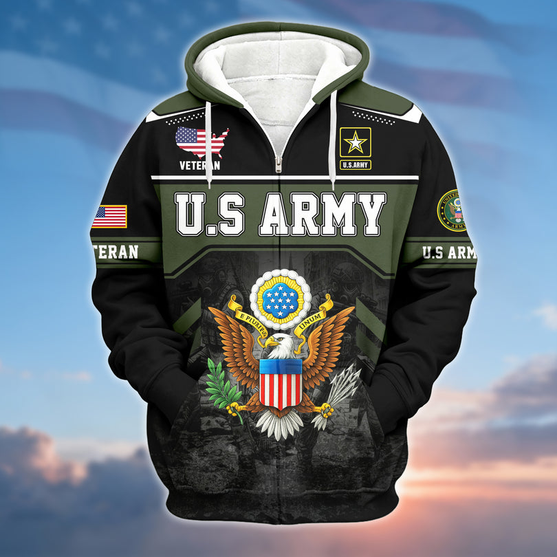 Veterans Zip Hoodie Great Gift for Veterans Day Memorial Day ZHOD10112502