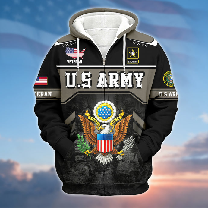 Veterans Zip Hoodie Great Gift for Veterans Day Memorial Day ZHOD10112502