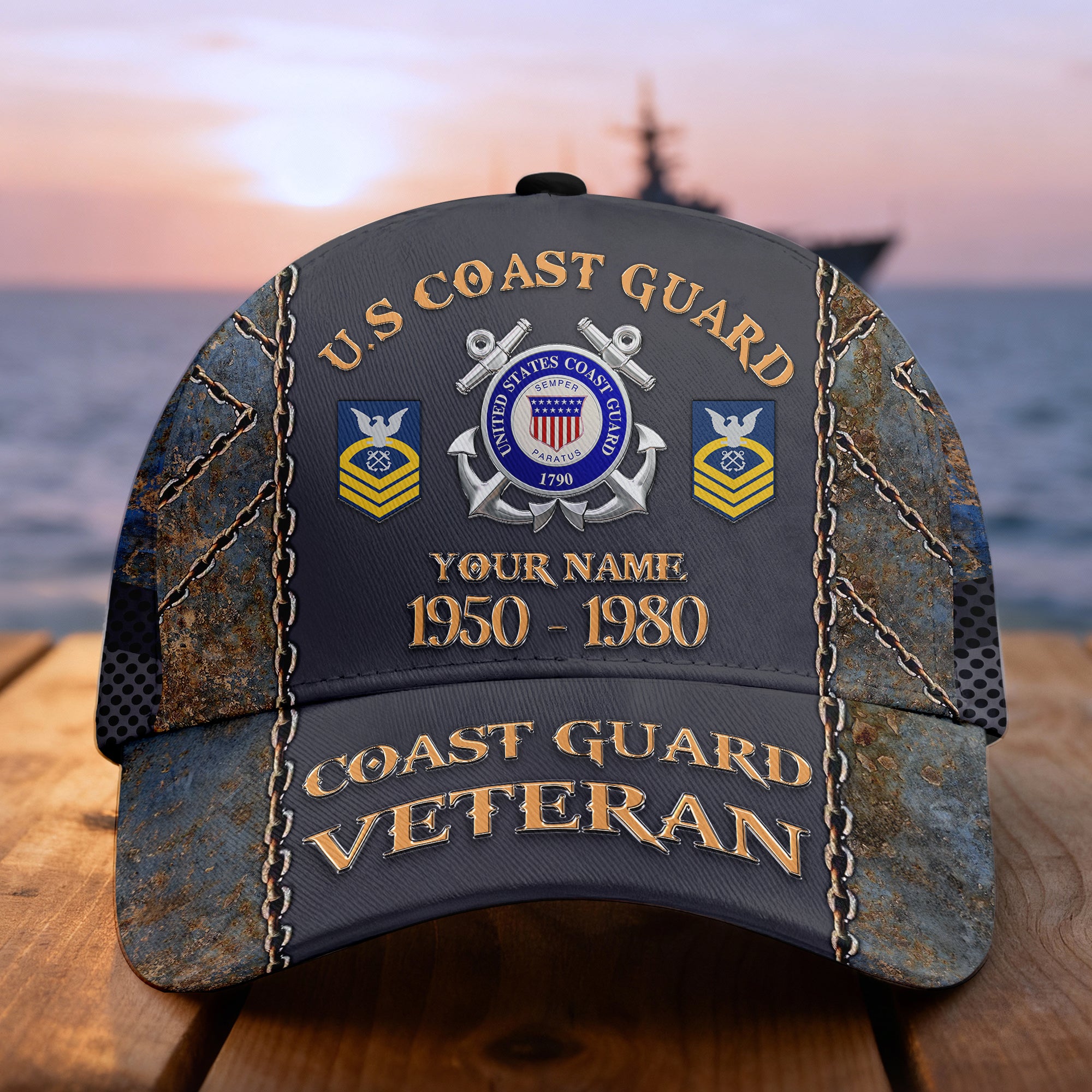 Custom Name & Rank Veterans Baseball Hat Personalized  Men’s Cap Great Gift for Veterans Day Memorial Day CAP27102025