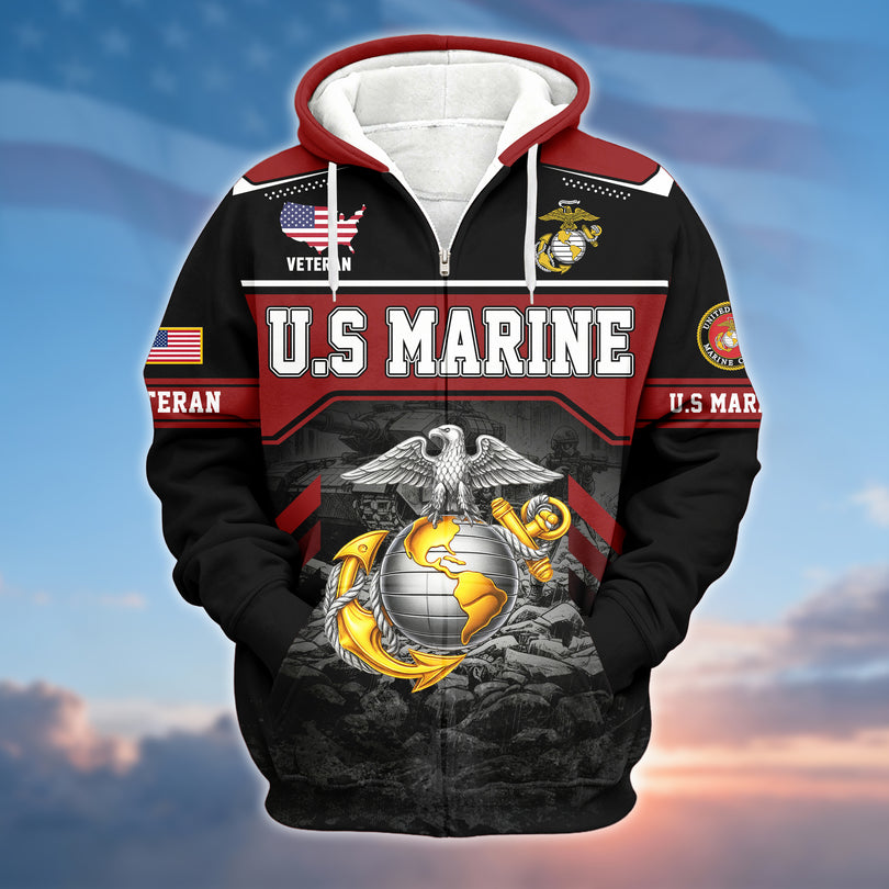 Veterans Zip Hoodie Great Gift for Veterans Day Memorial Day ZHOD10112502