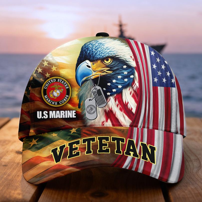 Custom Name Veterans Baseball Hat, Men's Cap, Personalized Men Cap, Gift Idea for Veterans Day, Memorial Day CAP1110202504