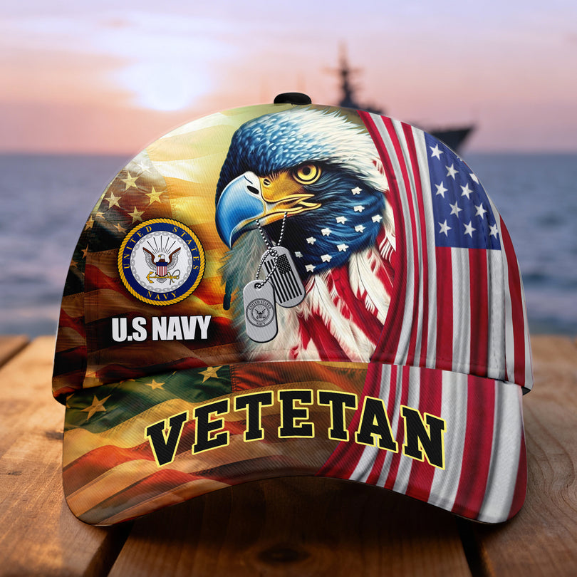 Custom Name Veterans Baseball Hat, Men's Cap, Personalized Men Cap, Gift Idea for Veterans Day, Memorial Day CAP1110202504