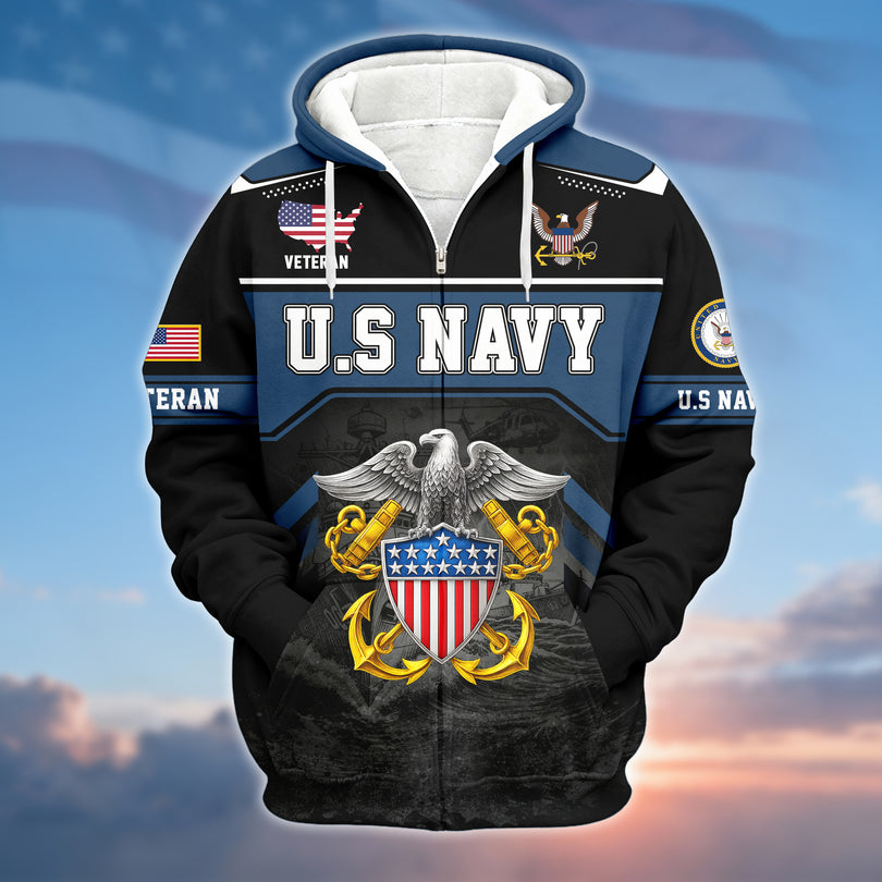 Veterans Zip Hoodie Great Gift for Veterans Day Memorial Day ZHOD10112502