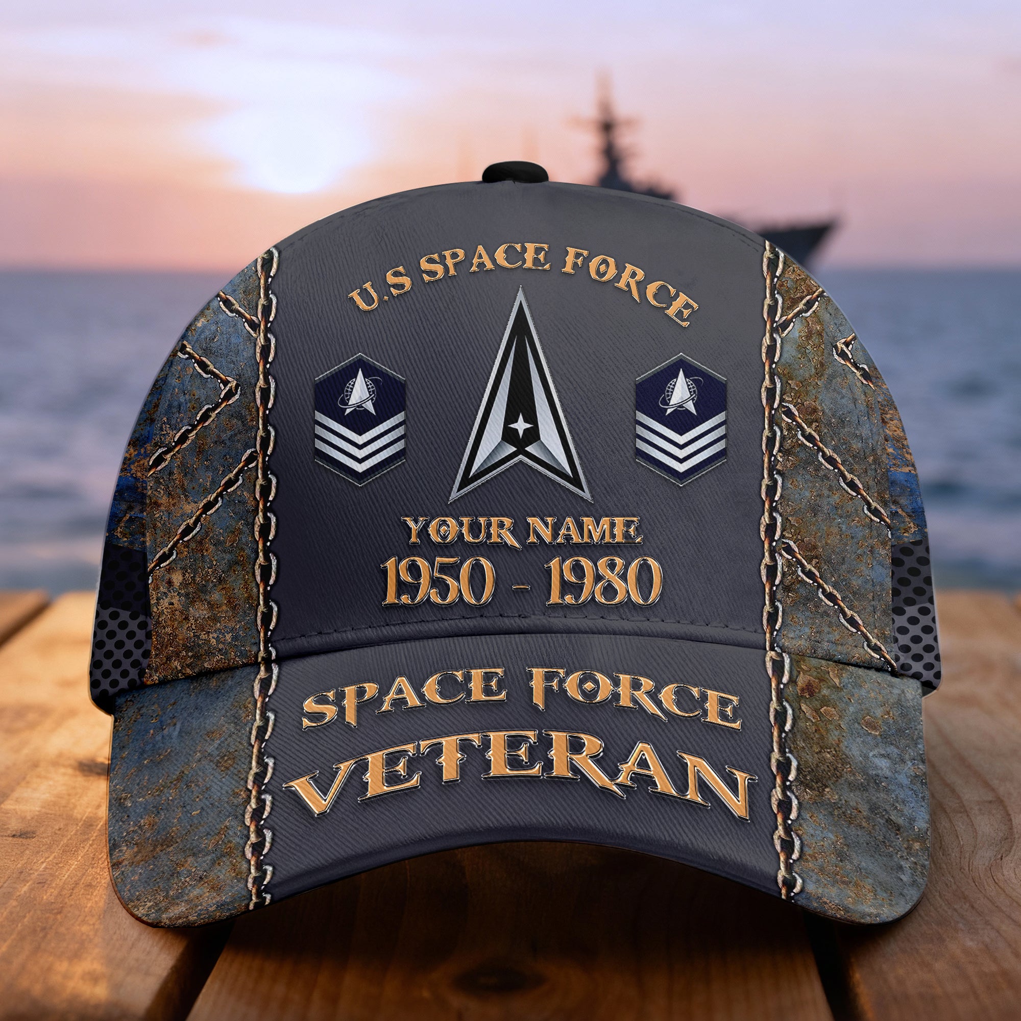 Custom Name & Rank Veterans Baseball Hat Personalized  Men’s Cap Great Gift for Veterans Day Memorial Day CAP27102025