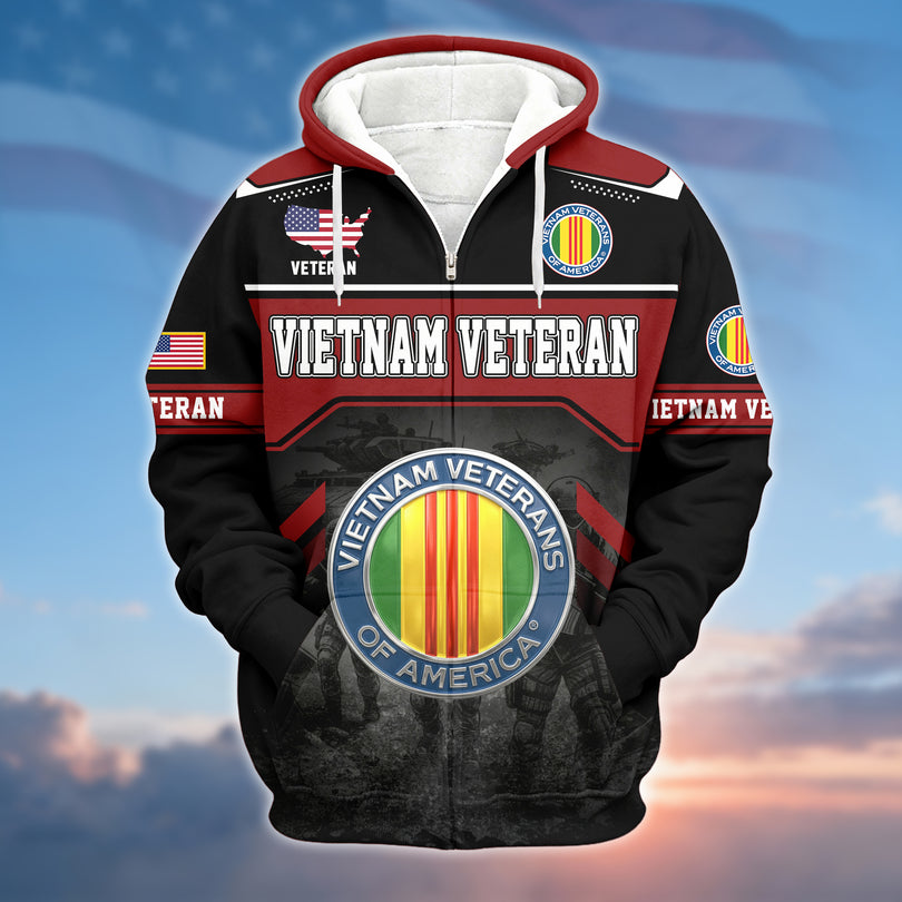 Veterans Zip Hoodie Great Gift for Veterans Day Memorial Day ZHOD10112502