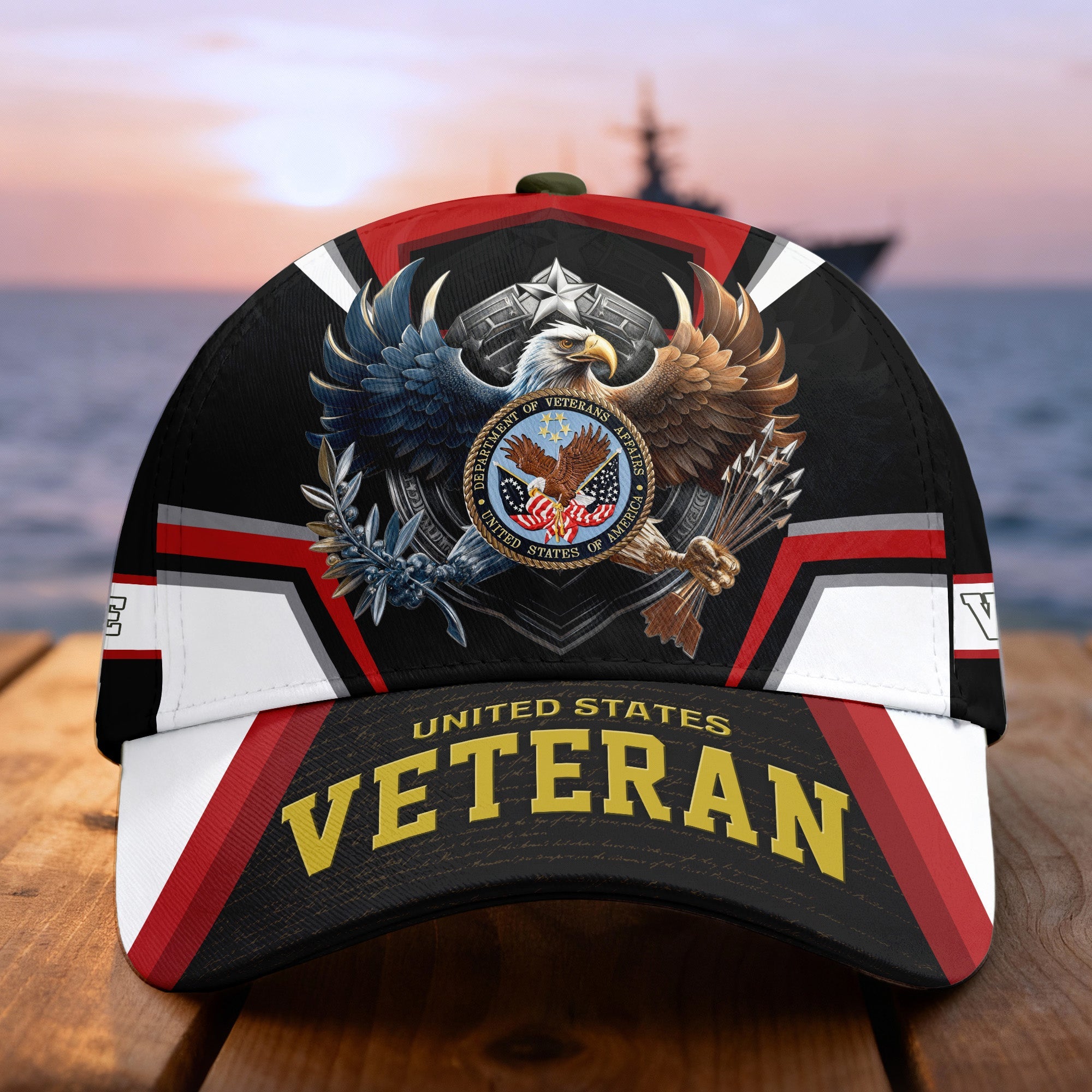 Custom Name Veterans Baseball Hat - Men's Cap, Personalized Men Cap, Gift Idea for Veterans Day, Memorial Day CAP0910202501