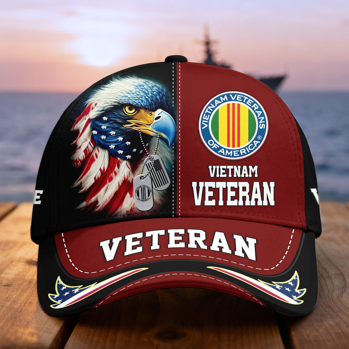 Custom Name Veterans Baseball Hat, Men's Cap, Personalized Men Cap, Gift Idea for Veterans Day, Memorial Day CAP0910202502