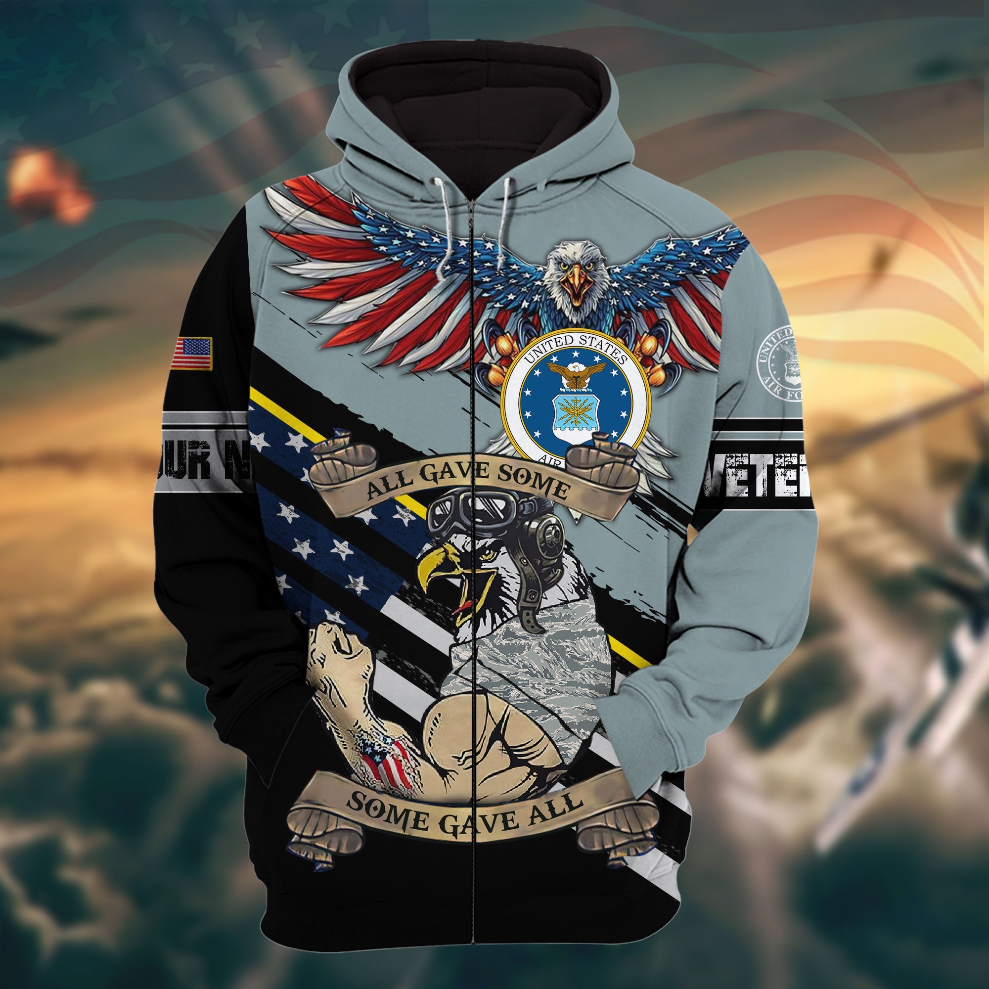 The Best  Eagle Zip Hoodie Multicolor Personalized VN201202MH