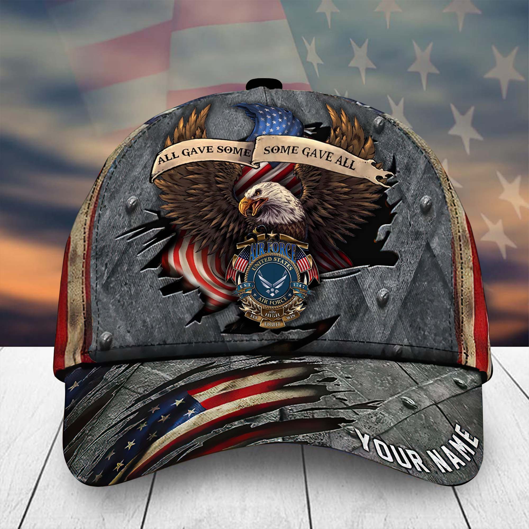 Premium Eagle Veteran Cap 3D Personalized VN201201Hn