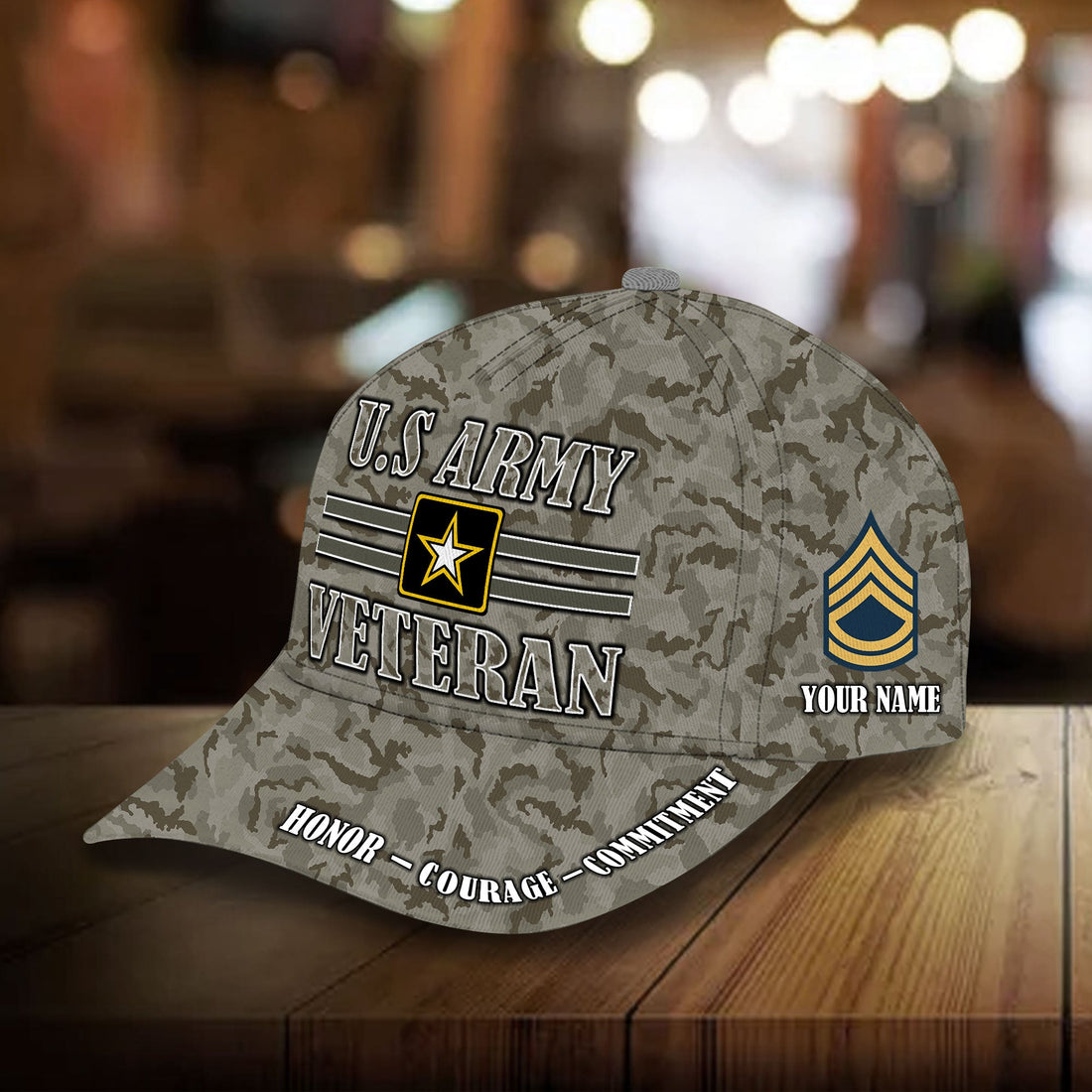 Premium Veteran Camo Cap 3D Personalized VN301201MH