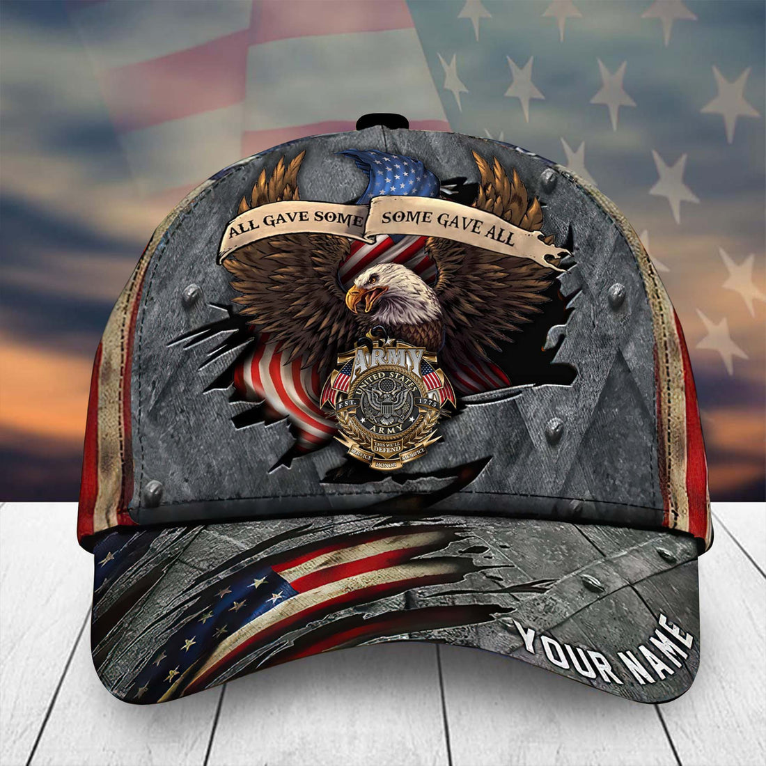 Premium Eagle Veteran Cap 3D Personalized VN201201Hn