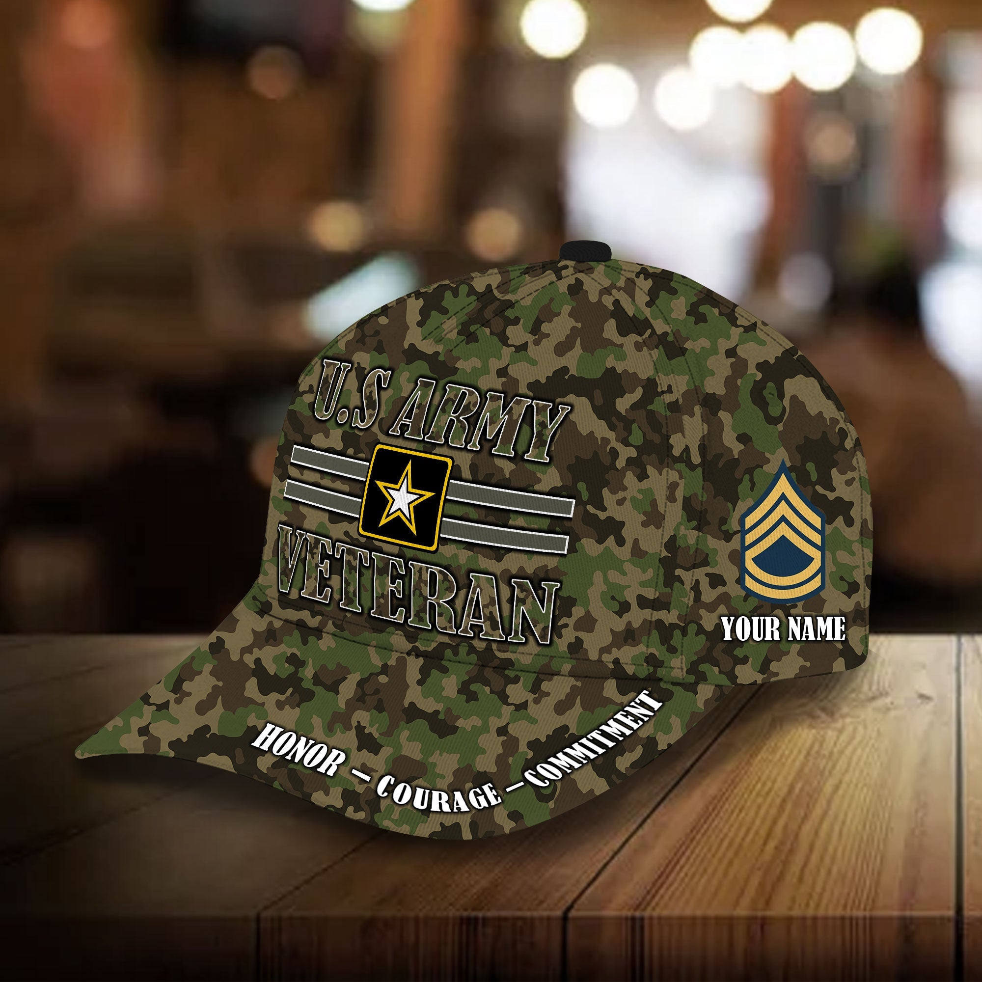 Premium Veteran Camo Cap 3D Personalized VN301201MH
