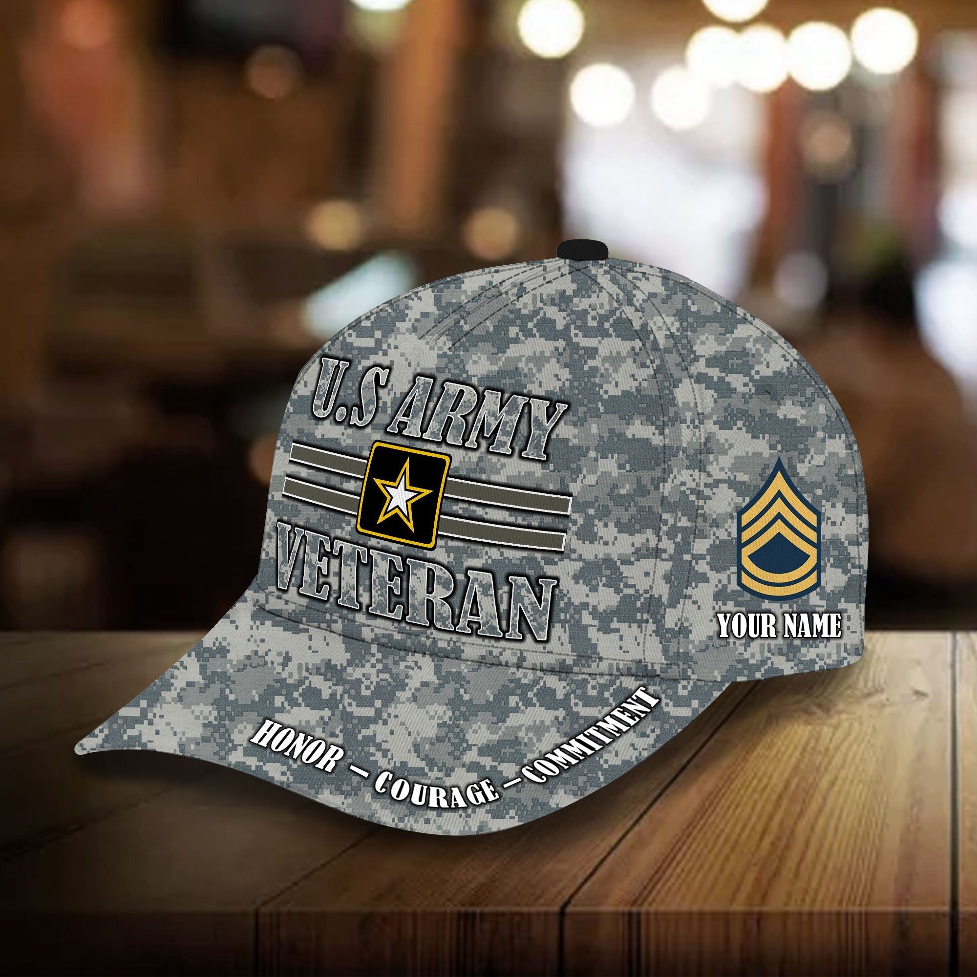 Premium Veteran Camo Cap 3D Personalized VN301201MH