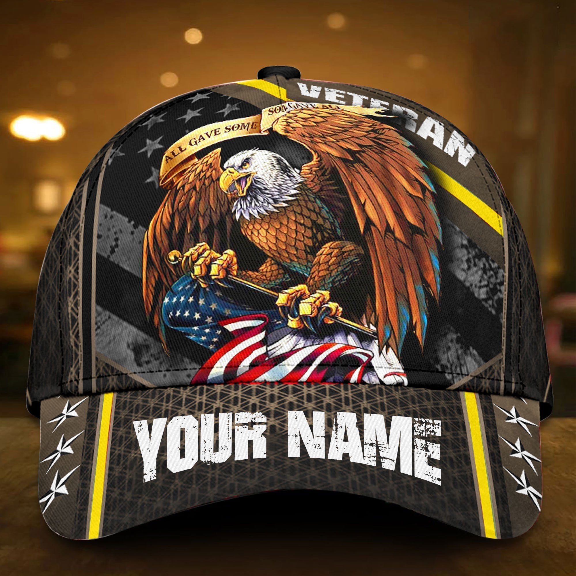 Premium Eagle Veteran Cap 3D Multicolor Personalized | Brosvet