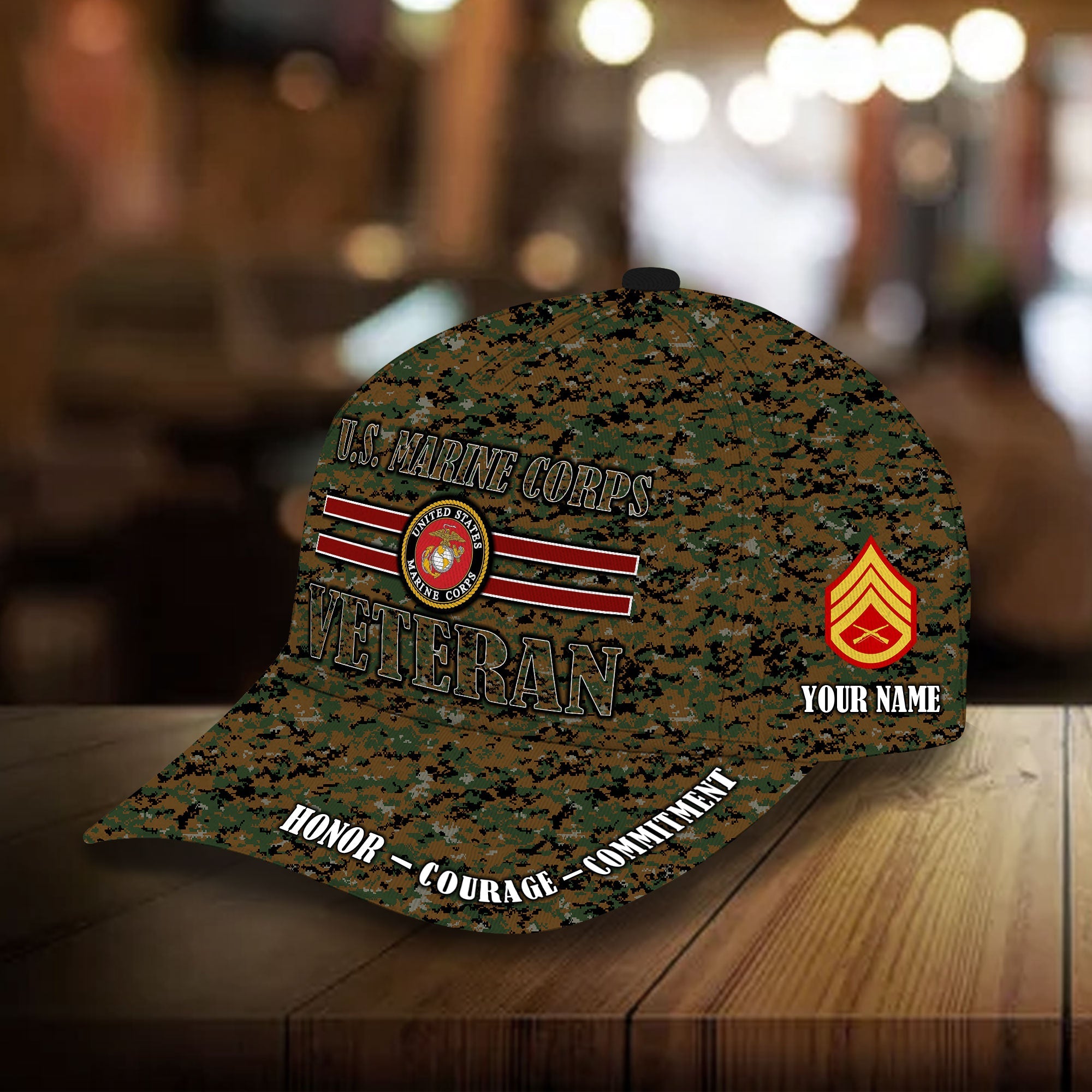 Premium Veteran Camo Cap 3D Personalized VN301201MH