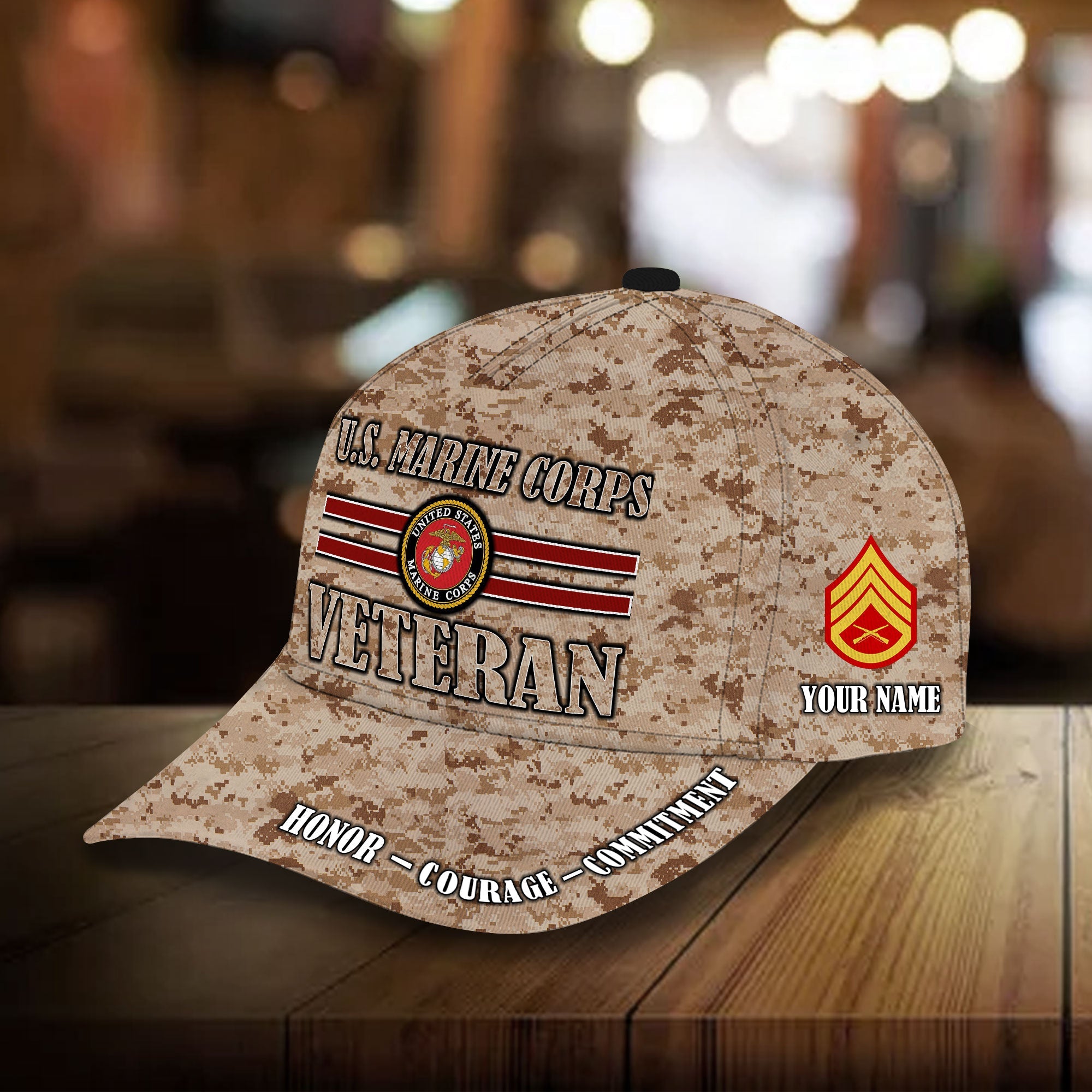 Premium Veteran Camo Cap 3D Personalized VN301201MH