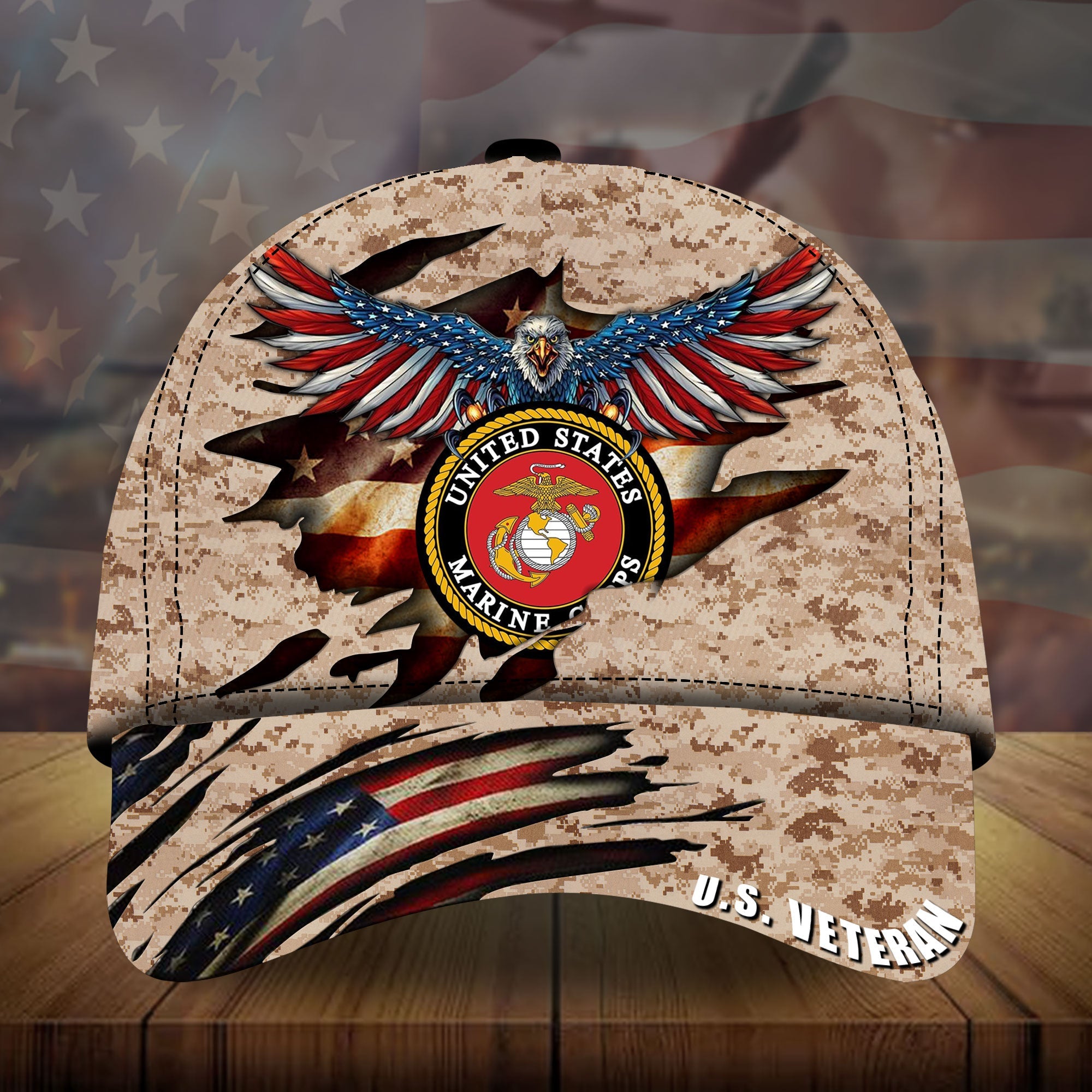 The Best Eagle U.S Veteran Cap 3D Camo VN131202MH