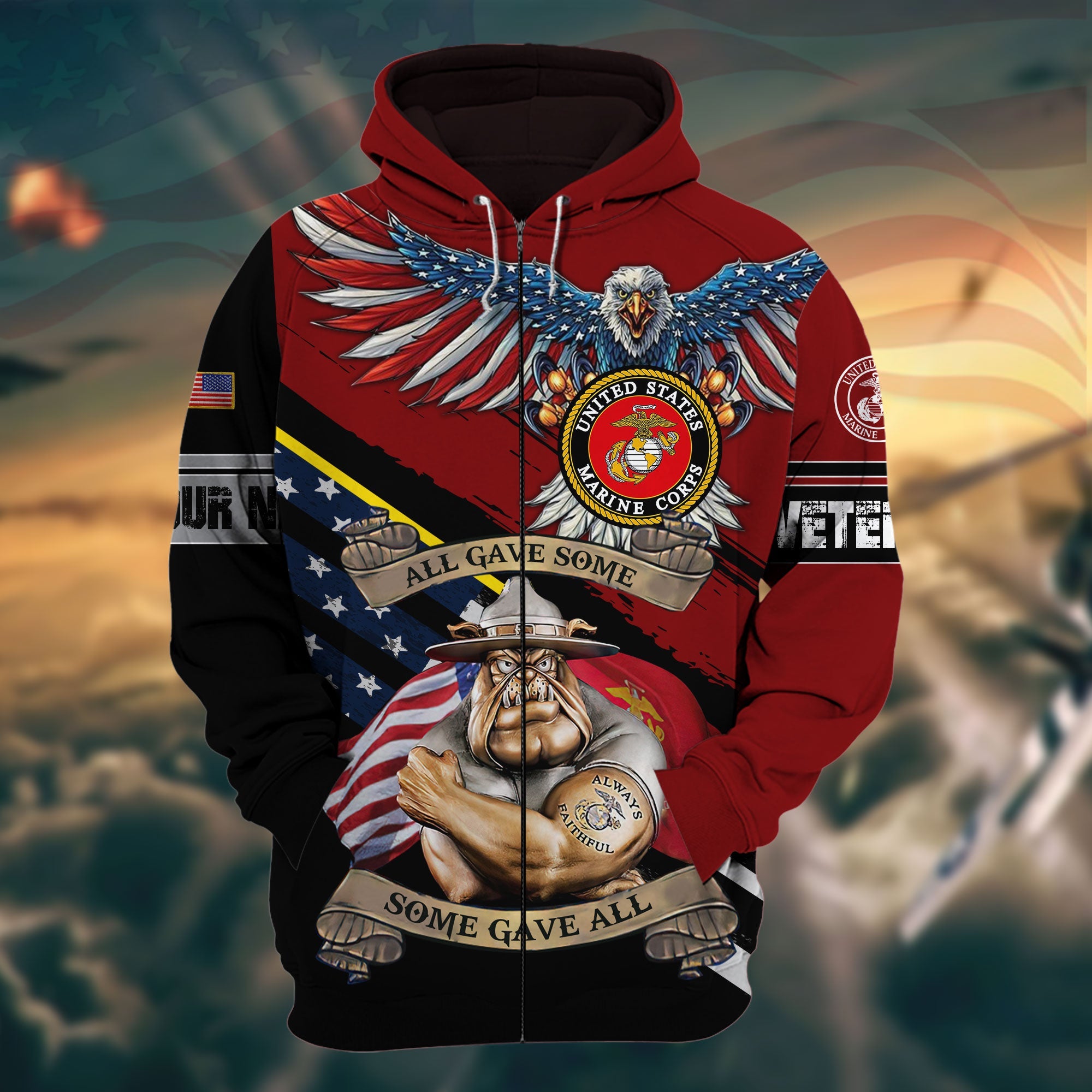 The Best  Eagle Zip Hoodie Multicolor Personalized VN201202MH