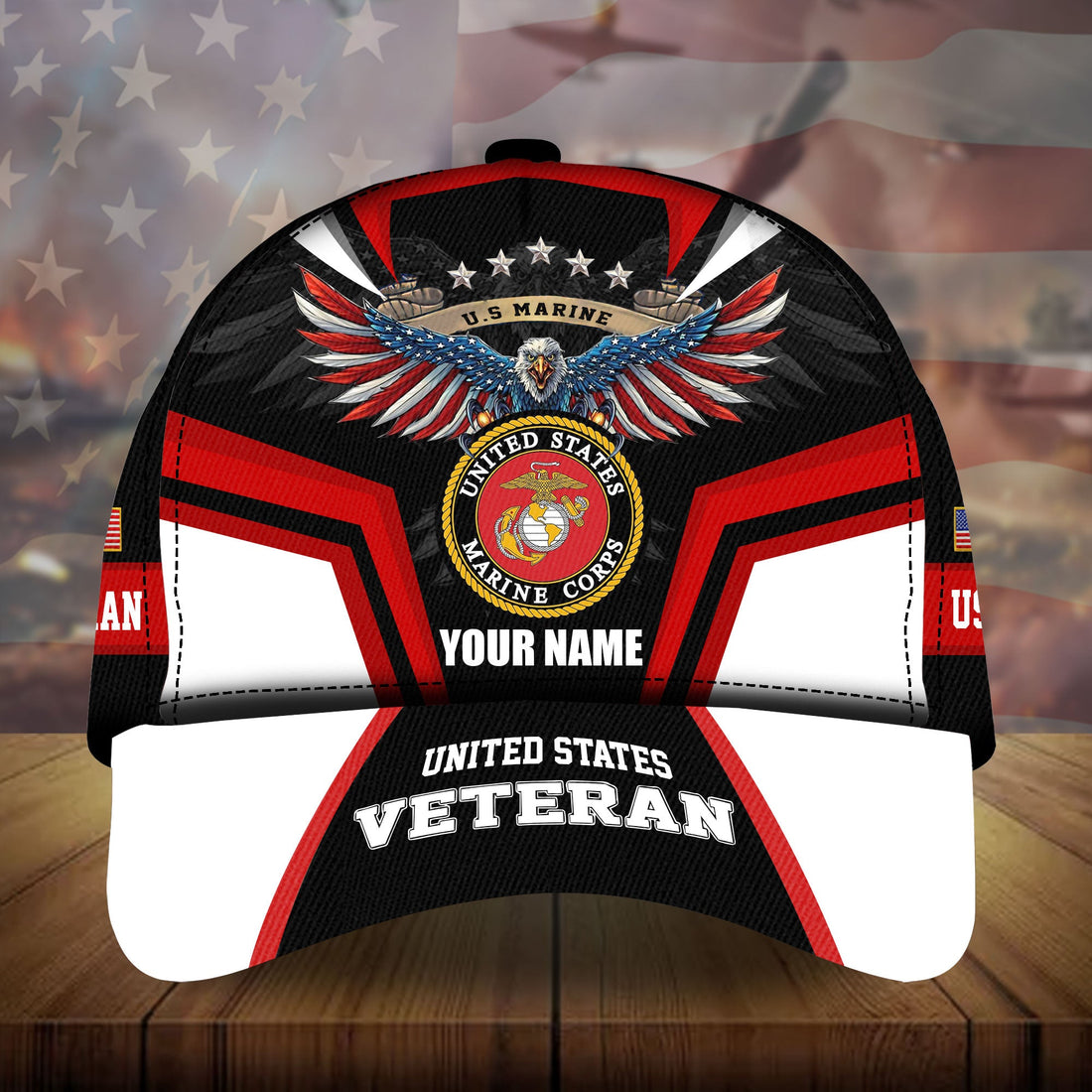 The Best Eagle U.S Veteran Cap 3D Multicolor VN121201MH