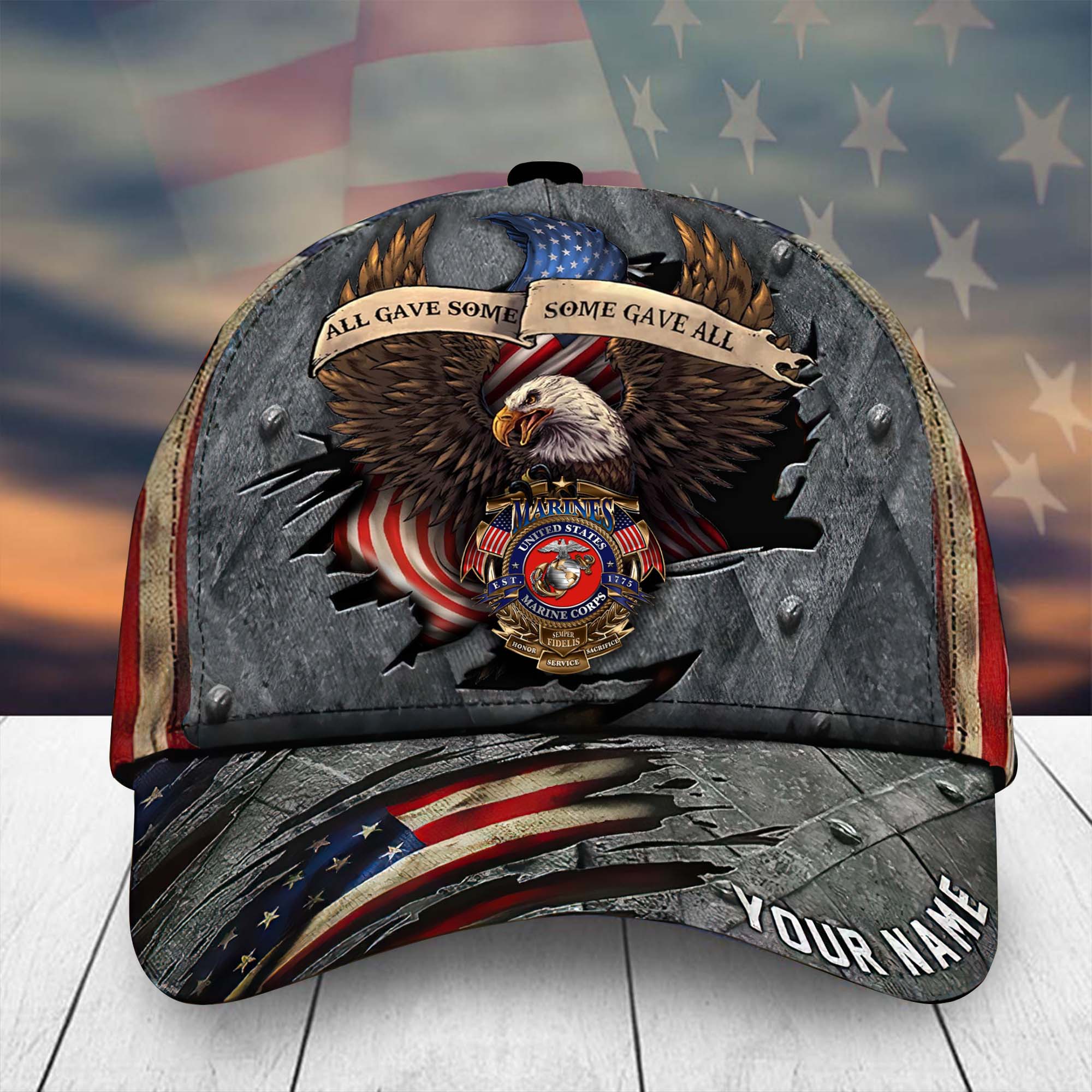 Premium Eagle Veteran Cap 3D Personalized VN201201Hn