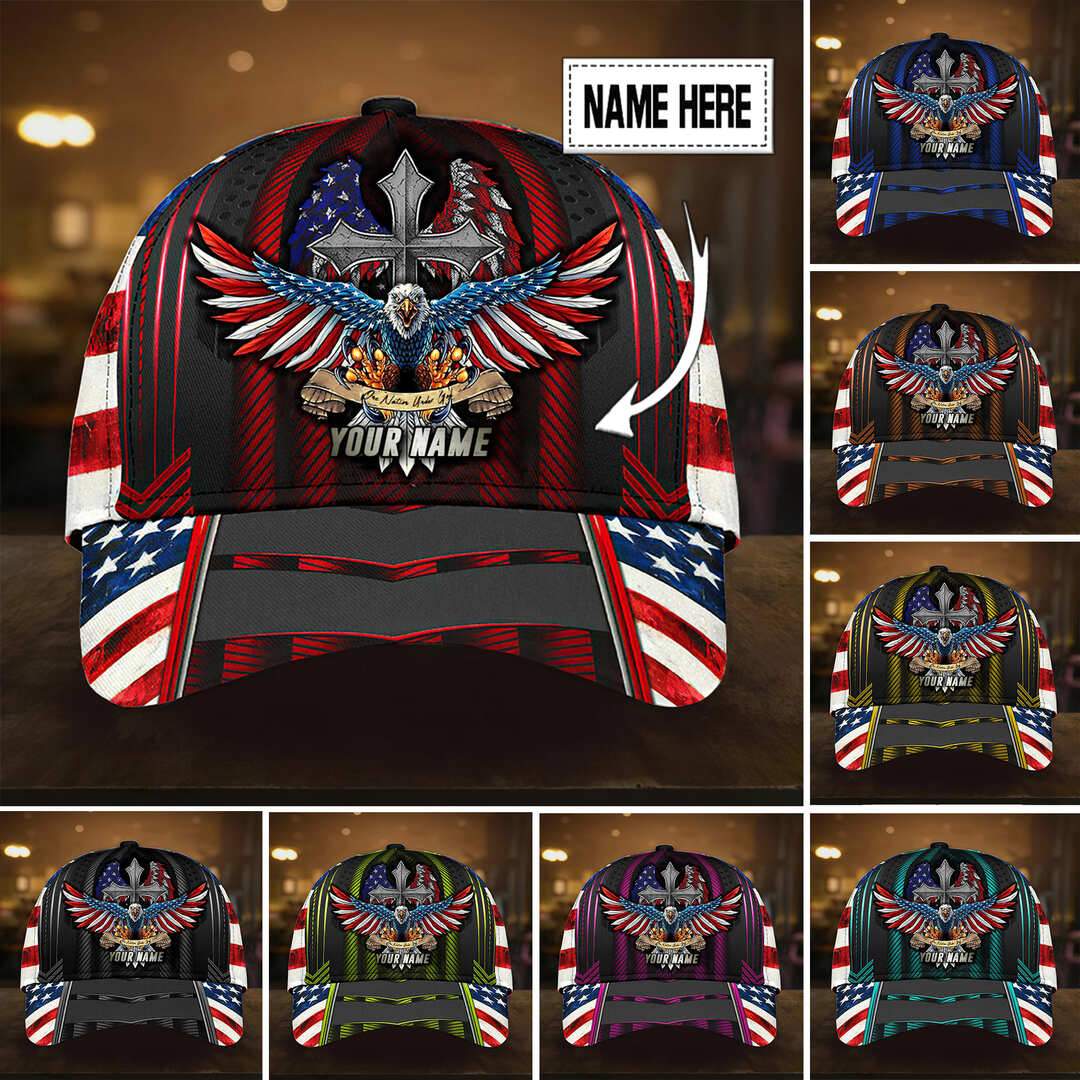 Patriotic Eagle Personalised Name Cap 3D | Brosvet