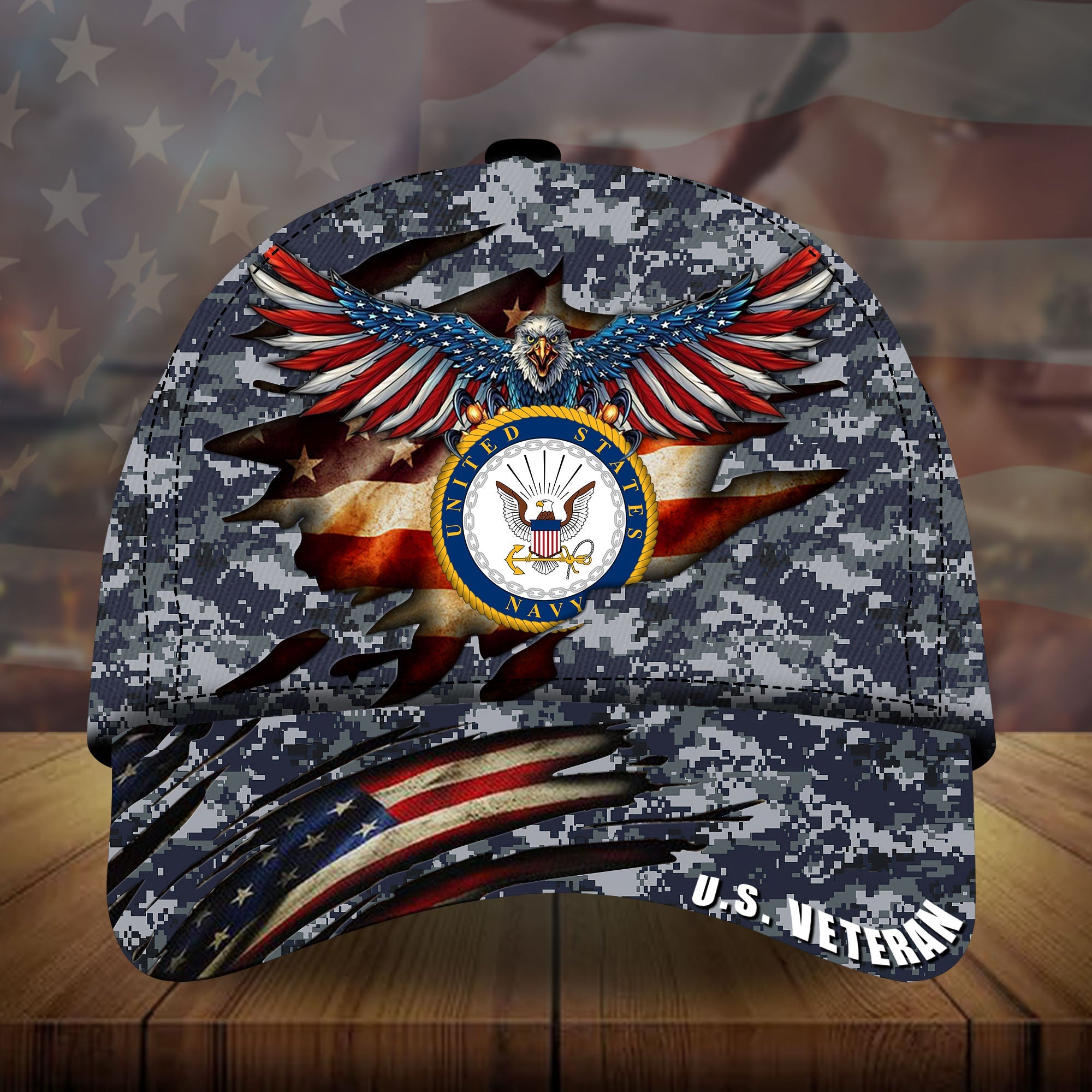 The Best Eagle U.S Veteran Cap 3D Camo VN131202MH