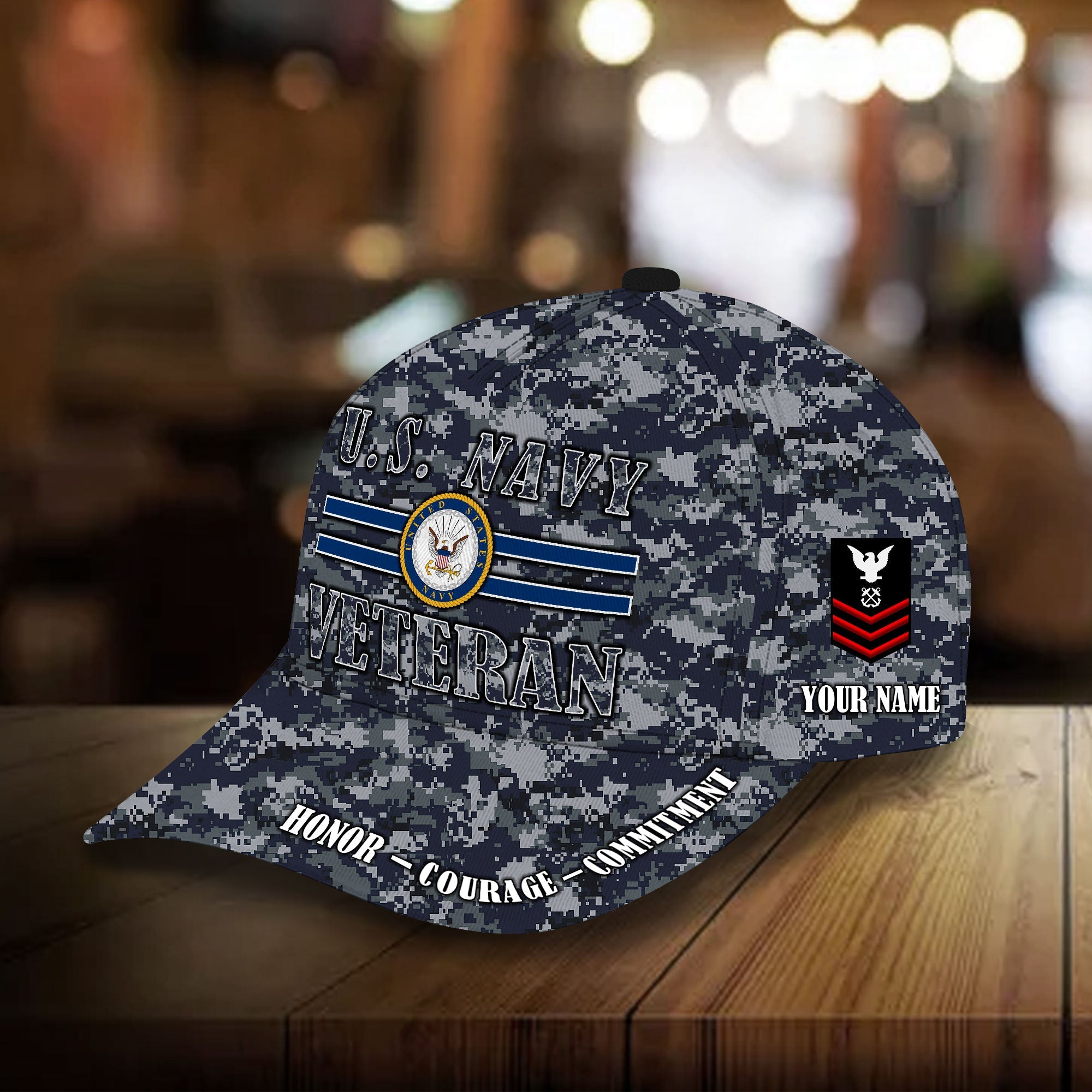 Premium Veteran Camo Cap 3D Personalized VN301201MH