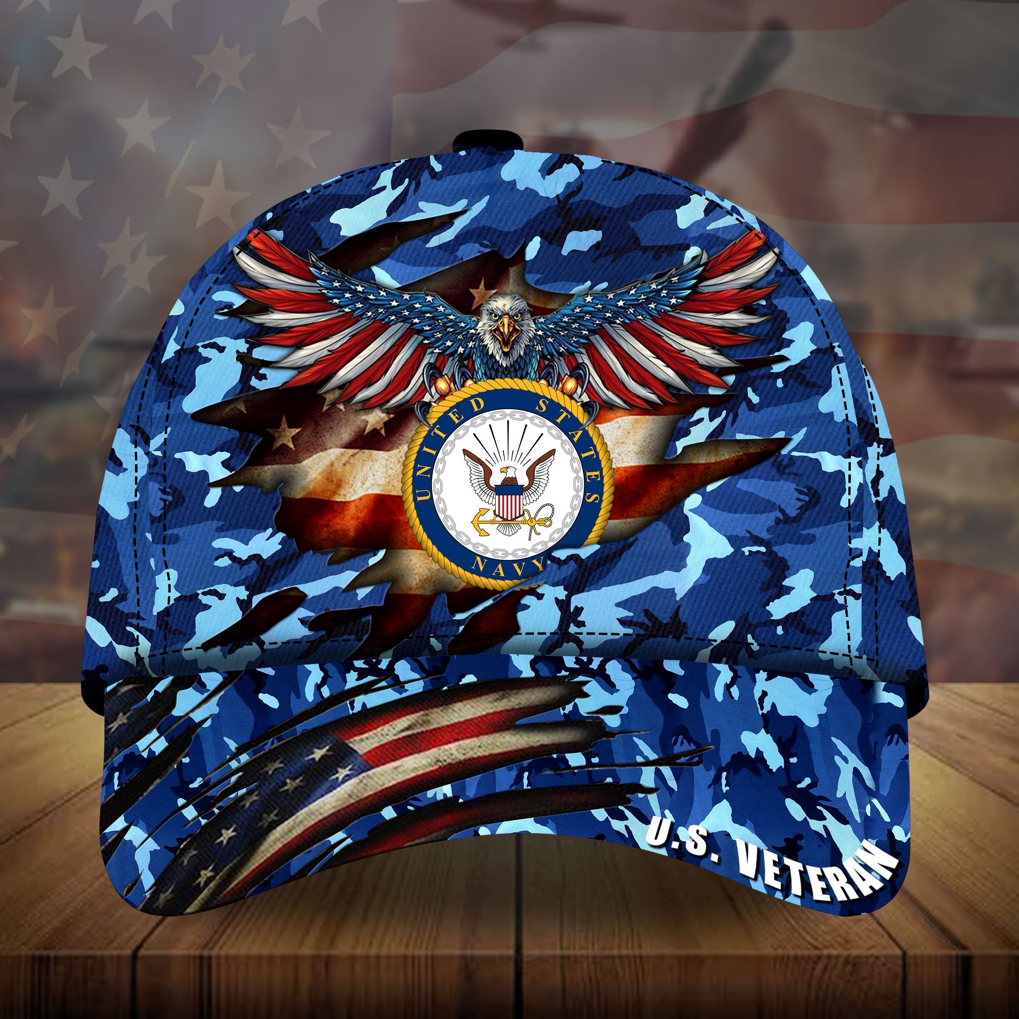 The Best Eagle U.S Veteran Cap 3D Camo VN131202MH