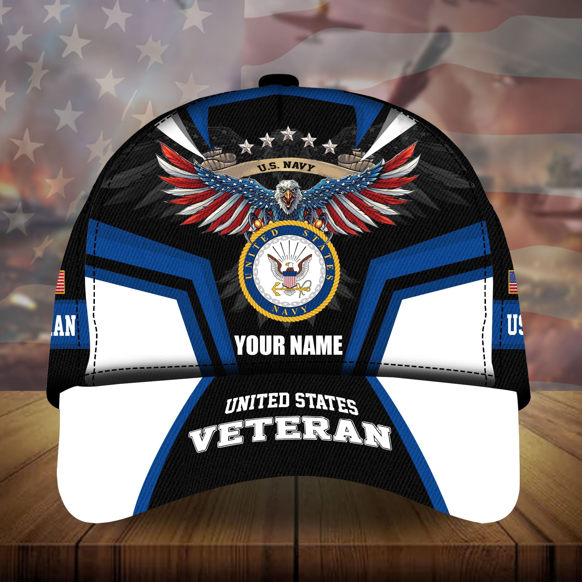 The Best Eagle U.S Veteran Cap 3D Multicolor VN121201MH